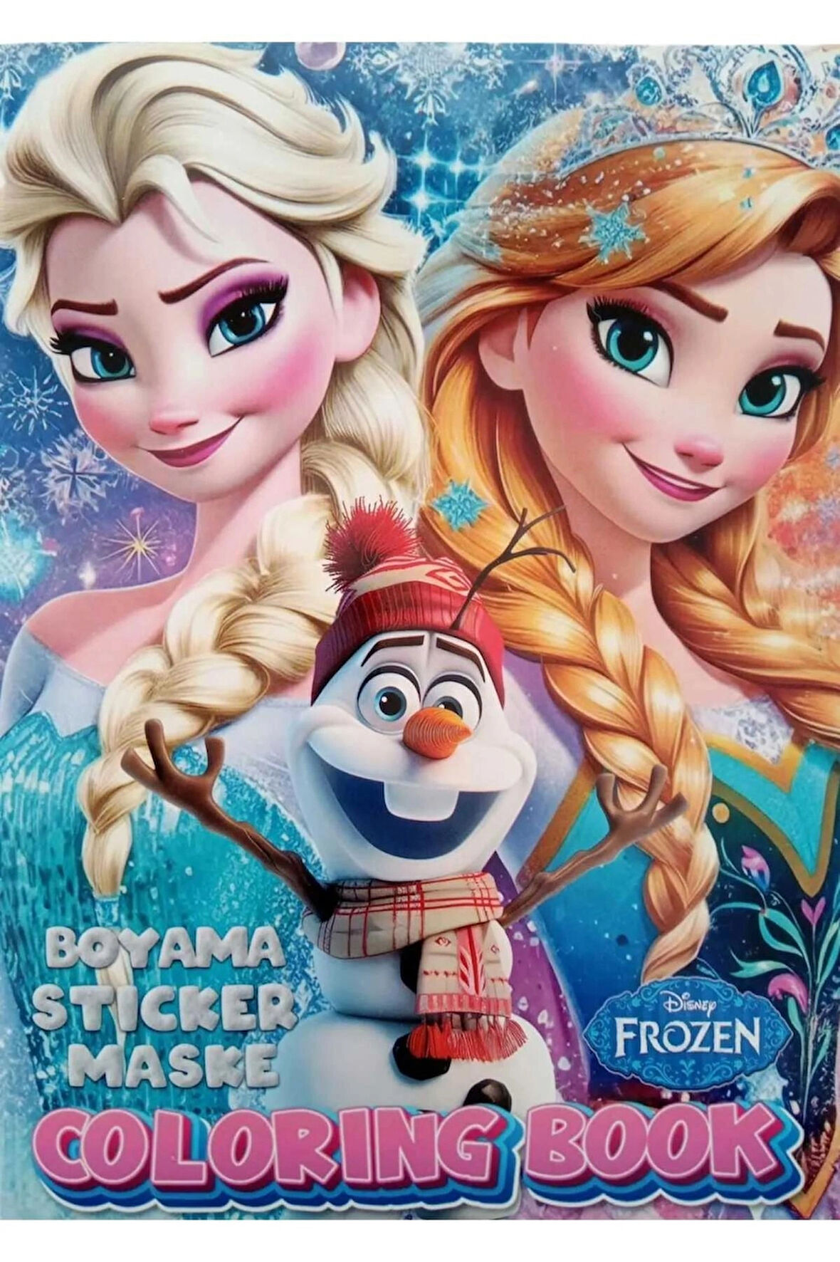 Frozen Elsa Karlar Ülkesi Boyama Kitabı Stickerli Boyanacak Sayfa Sayısı 16 Arka Kapak Maskeli