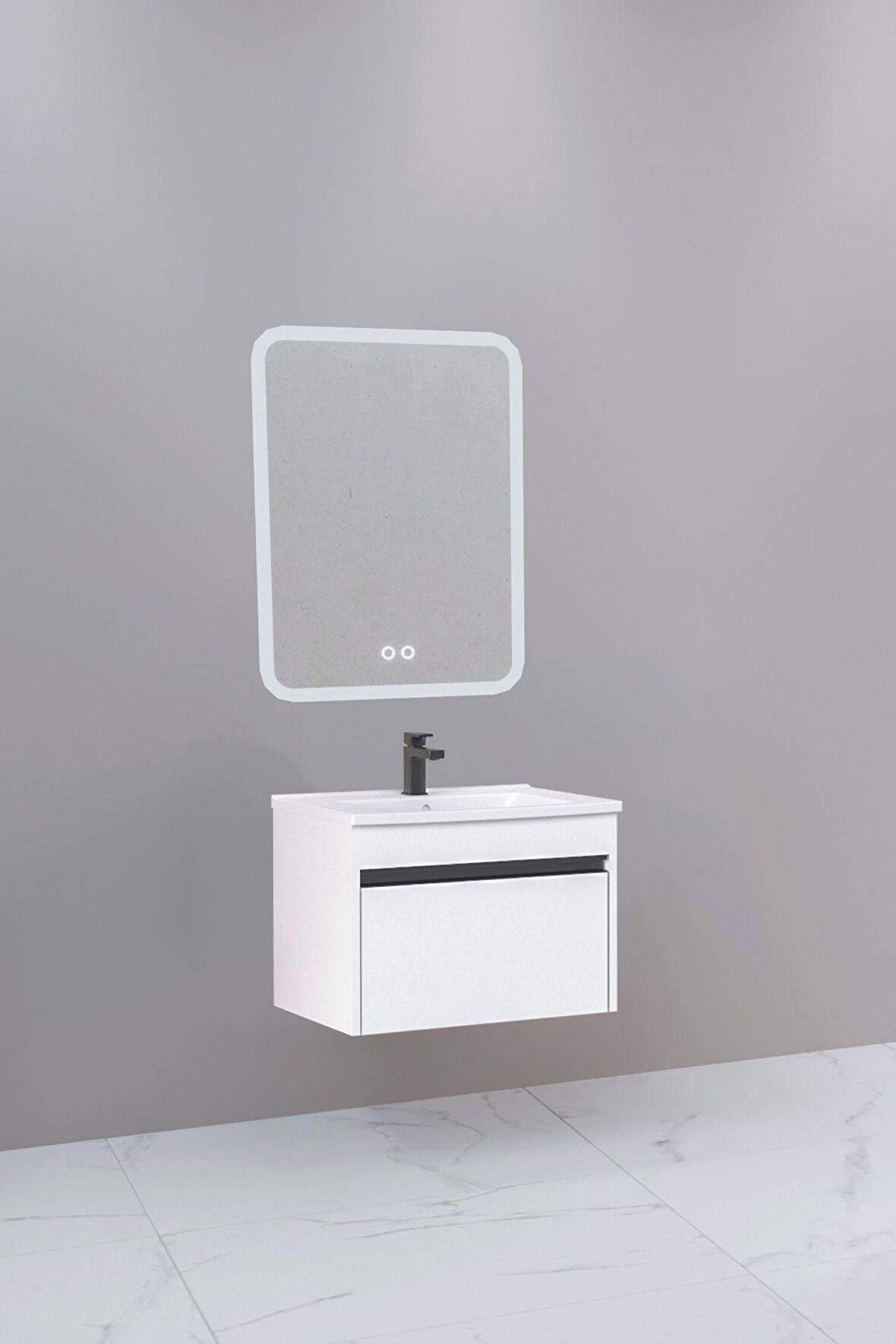 Duenos 65 Cm Banyo Dolabı Cmr Aynalı - Boy Dolap Hariç