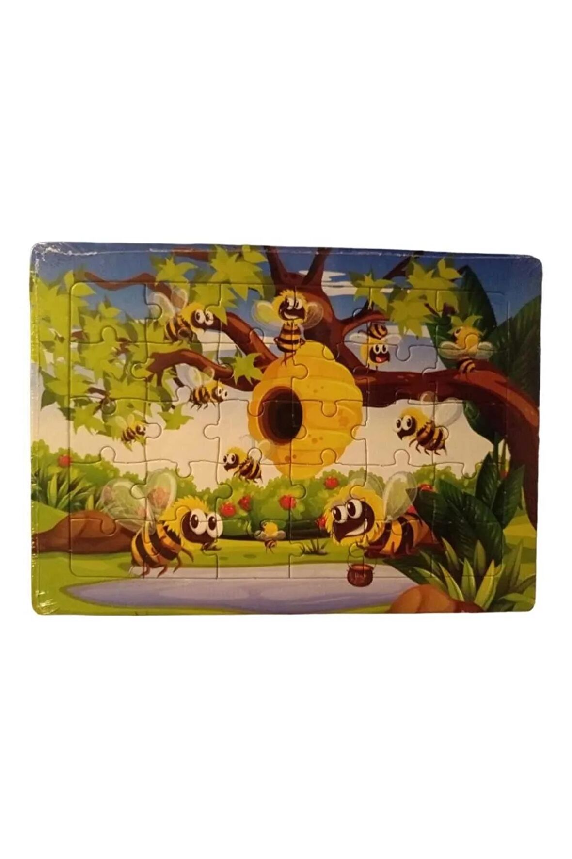  Puzzle Çocuk Eğitici Yapboz Sevimli Bal Arıları 30 Parça 27*19 cm