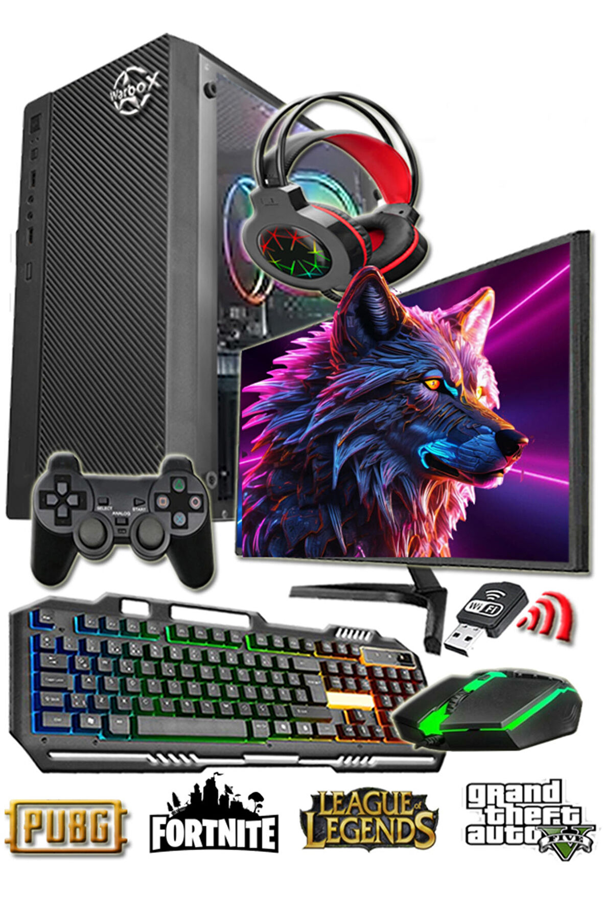 Wolf Pro I5 480m 8gb Ram 128gb Ssd R7 240-2gb 19.5 Hd Monitör