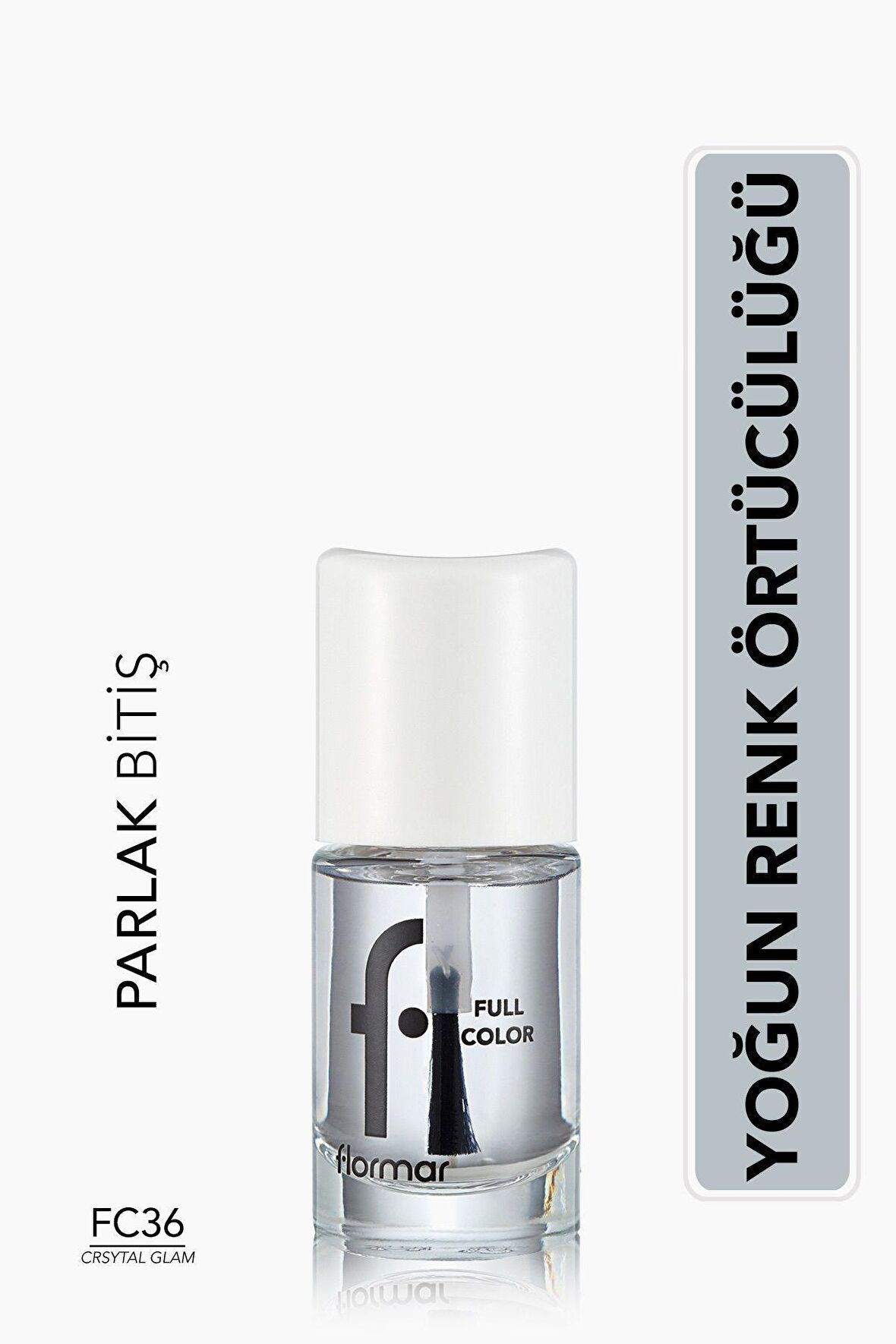 Flormar Yoğun Pigmentli Parlak Oje (ŞEFFAF) - Full Color Nail Enamel - Fc36 Crystal Glam - 8690604313266