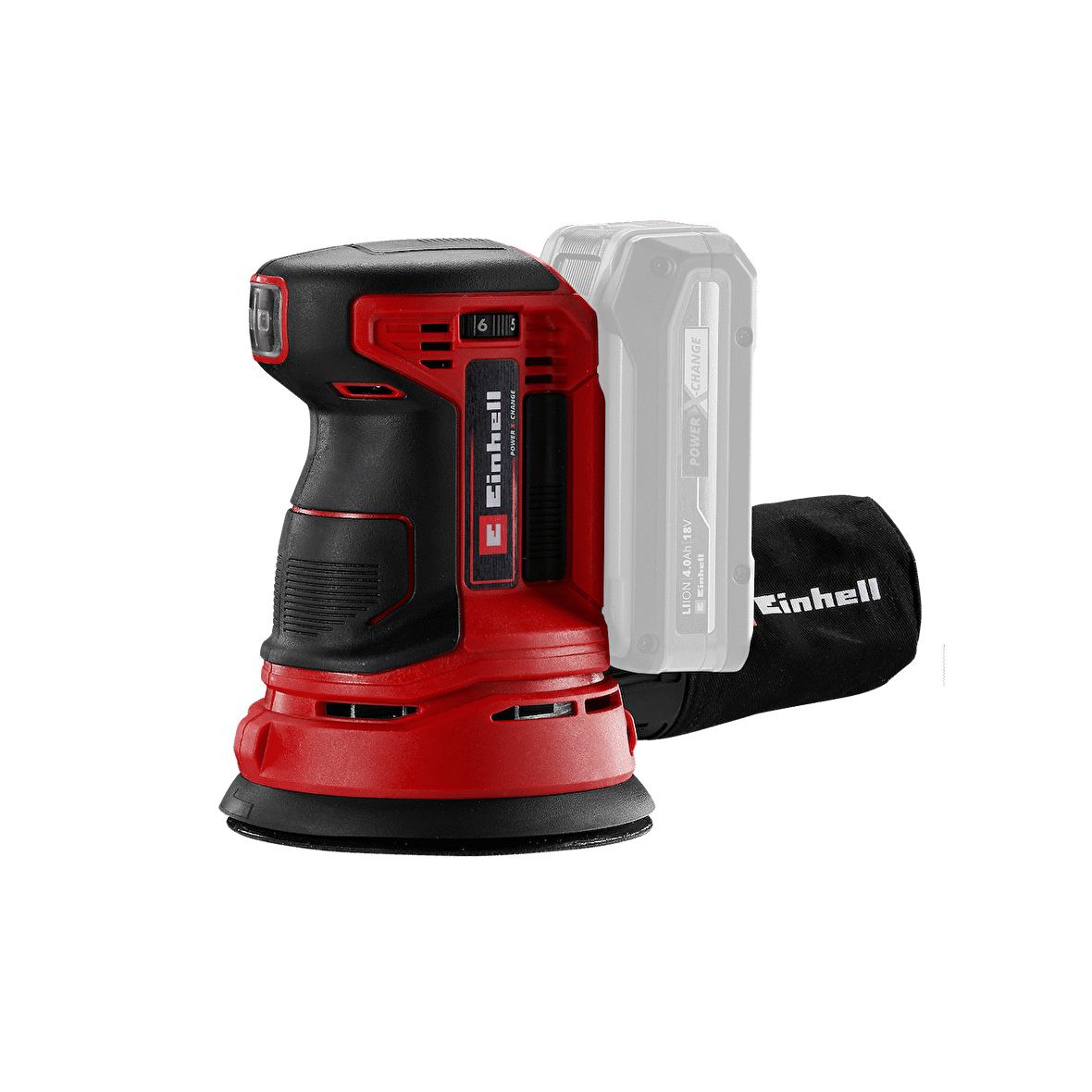 Einhell Akülü Eksantrik Zımpara TE-RS 18 Li-Solo Power X-Change (Lityum-İyon, Devir Elektroniği, Velcro Bant, 1x P80 zımpara kağıdı dahil, Akü ve Şarj Cihazı Dahil Değildir)  - 4462010