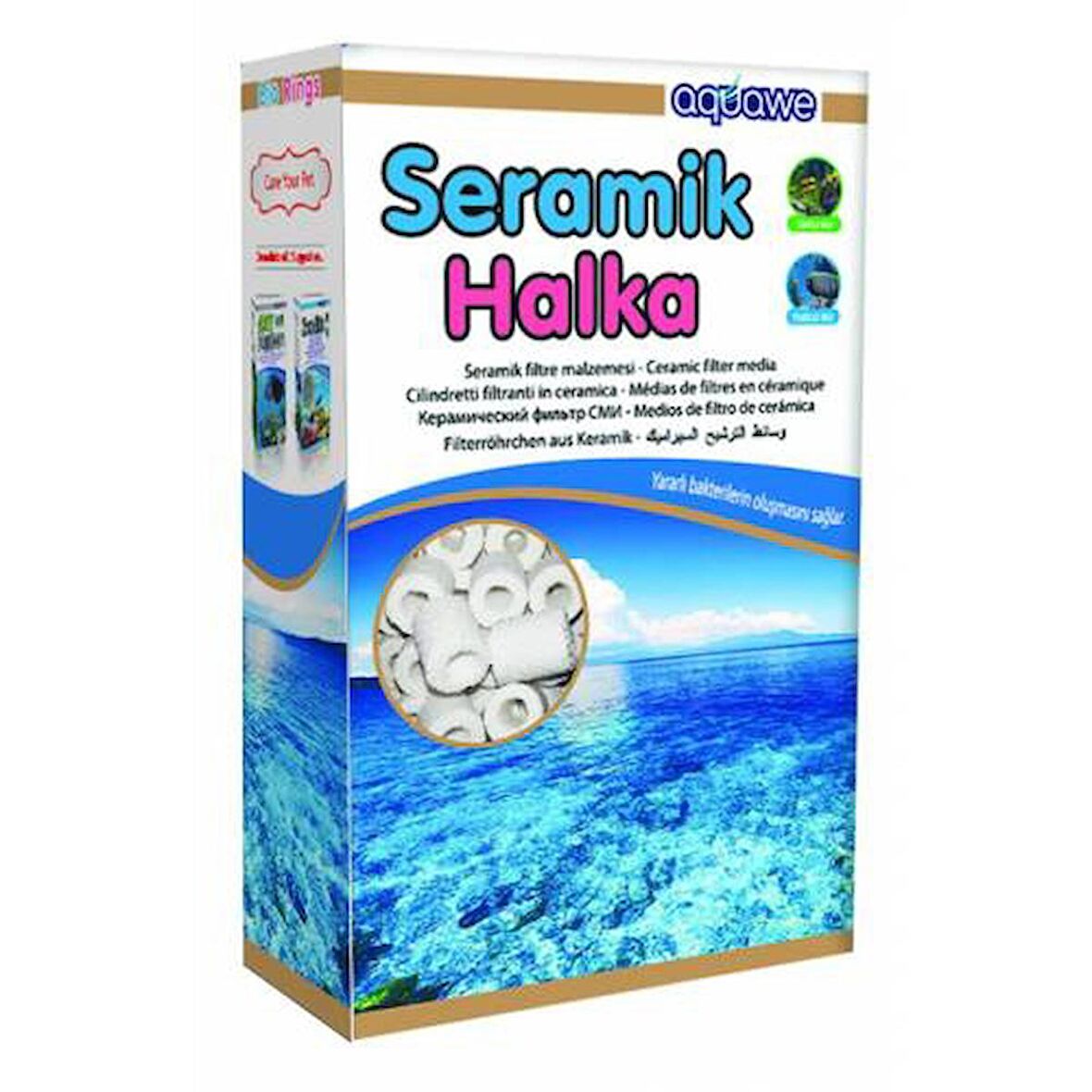 Ti-Sert Aquawe Seramik Halka Akvaryum Filtre Malzemesi 350 Gr