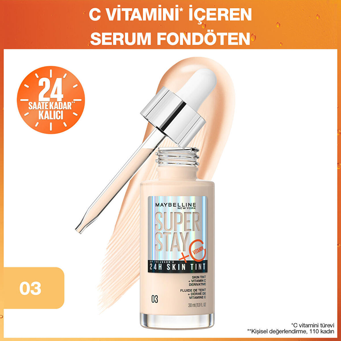 Maybelline New York Super Stay Skin Tint Fondöten - 03