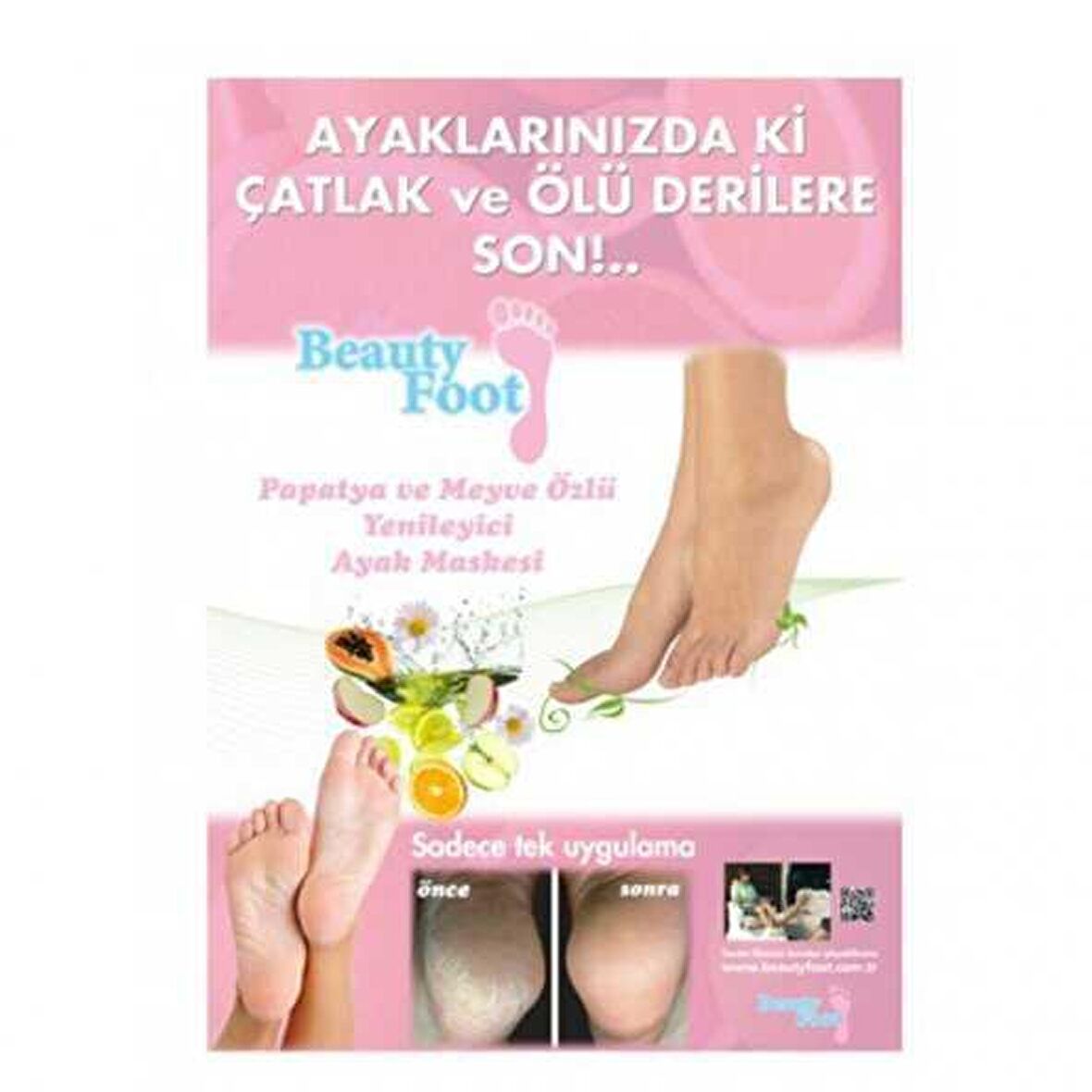 Beauty Foot Bakım için Maske 1 Adet