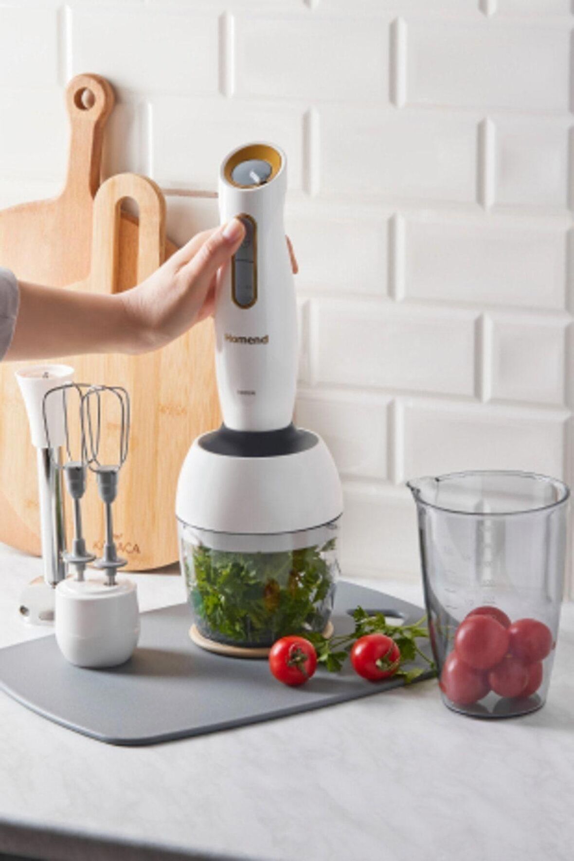 Homend Handmaid 1960H Blender Set Krem Gold