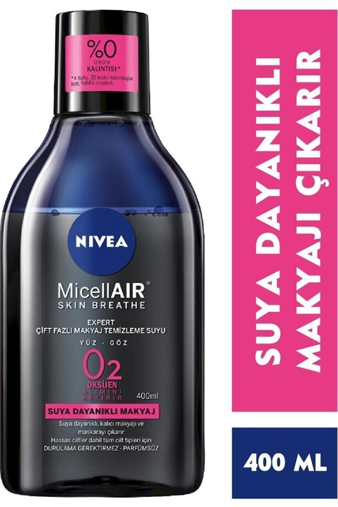 Nivea Micellar Expert Çift Fazlı Suya Dayanıklı Makyaj Temizleme Suyu 400 ml