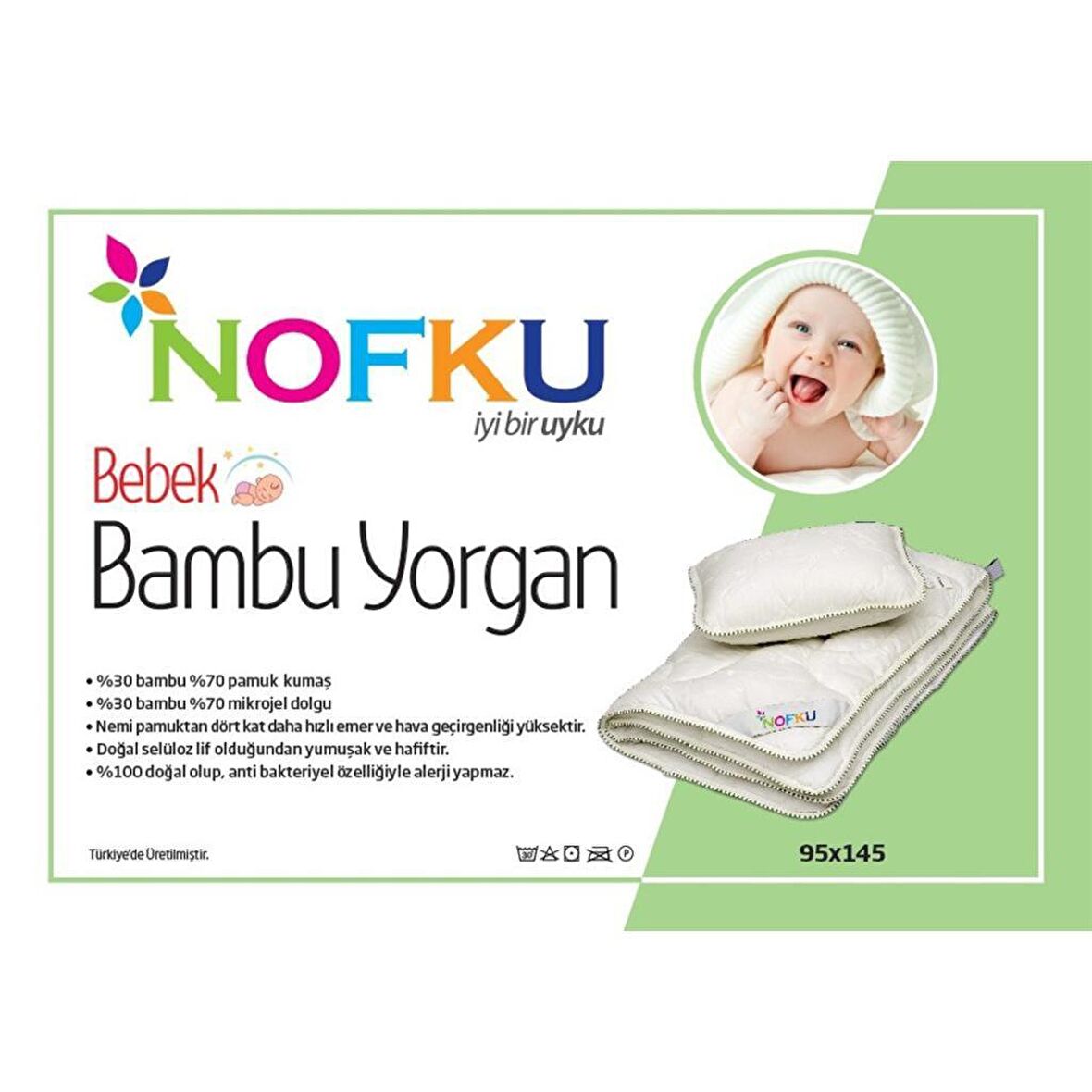 Nofku Bebe Bambu Yorgan