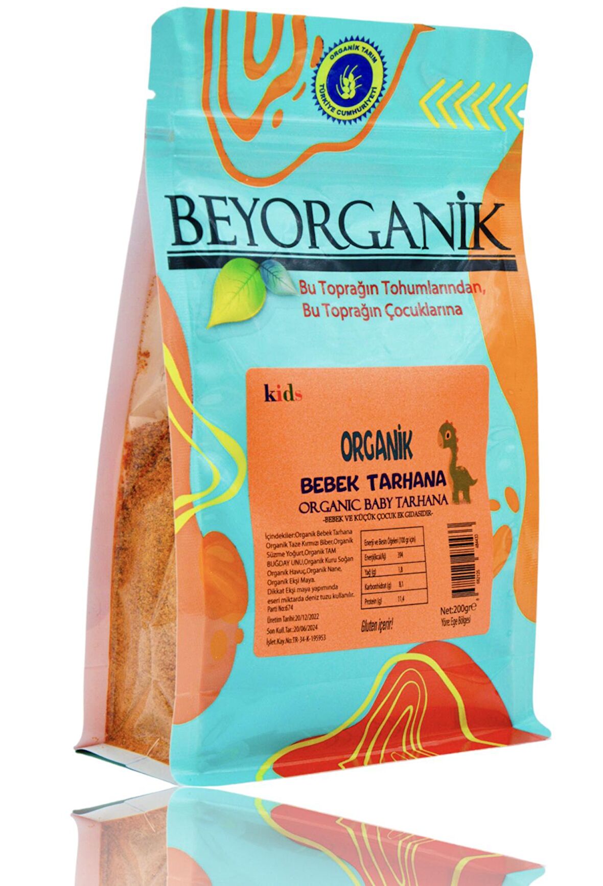 Organik Bebek Tarhanası 200gr Bebek Ek Gıdası