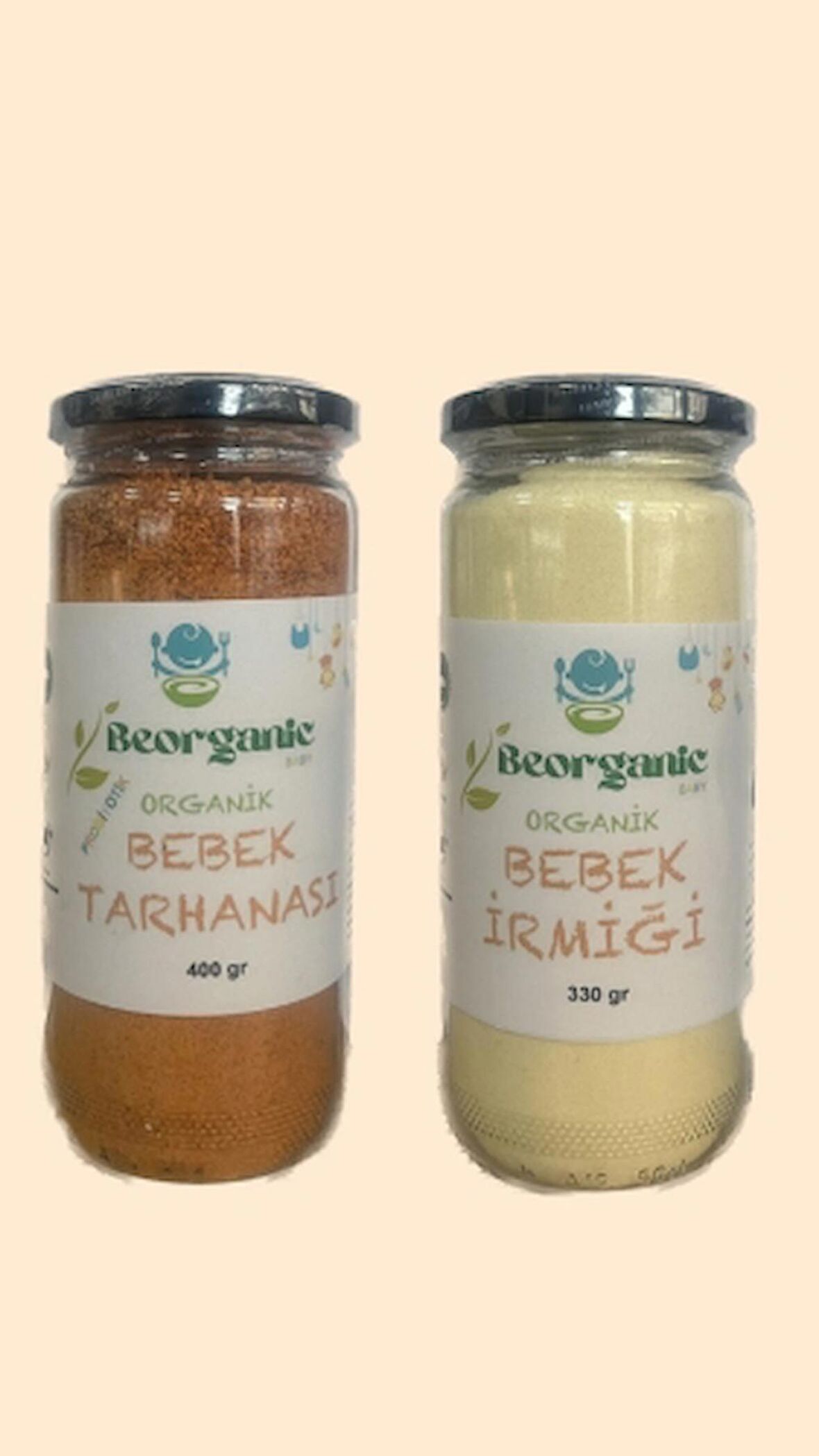 Beferment Organic  Bebek Tarhanası ve Organik Bebek Irmiği Seti +6 Ay