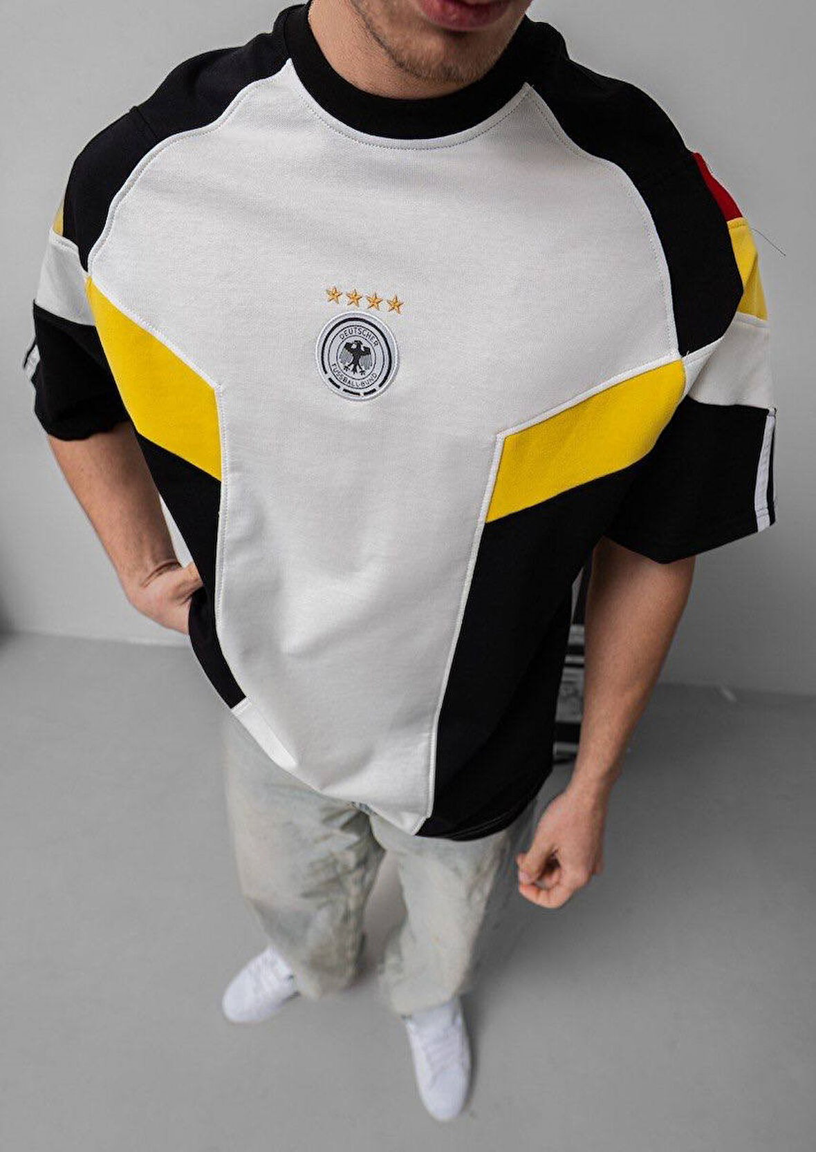 ALMANYA Deutschland OVERSIZE PENYE TİŞÖRT - KIRMIZI SARI BEYAZ GERMANY T-SHIRT
