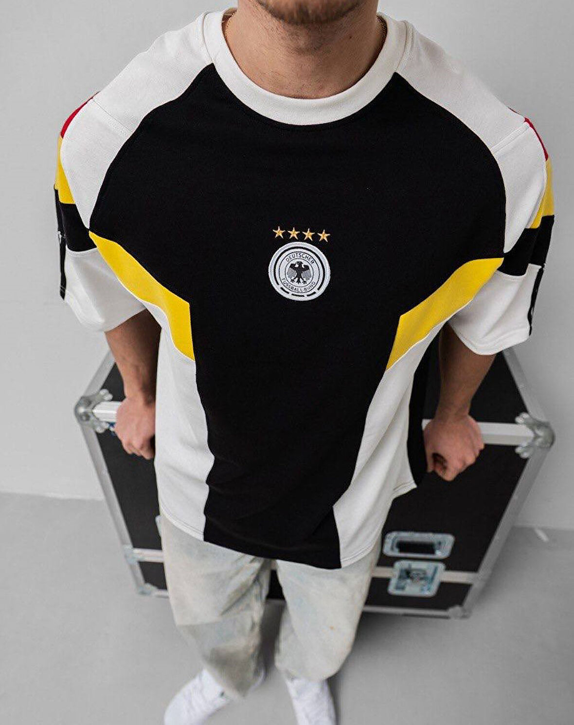 ALMANYA Deutschland OVERSIZE PENYE TİŞÖRT - KIRMIZI SARI BEYAZ GERMANY T-SHIRT