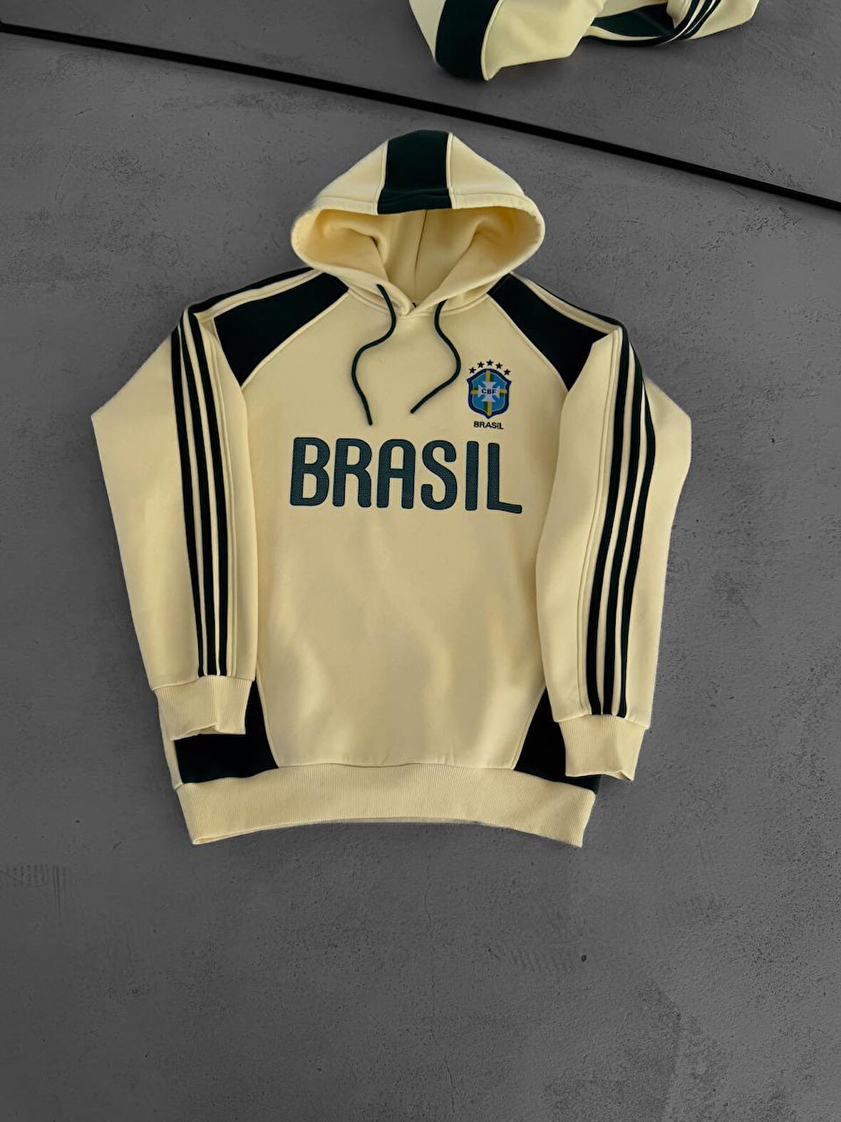OVERSİZE KAPÜŞONLU ŞARDONLU SWEAT - BRASIL MUNIH MILAN ARJANTİN SWEAT KALİTELİ