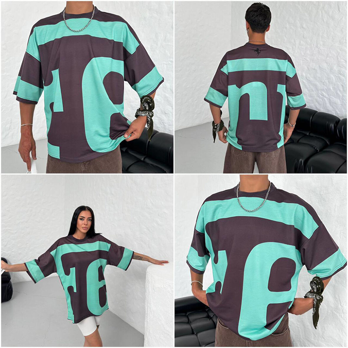 KALİTELİ OVERSIZE TİŞÖRT - FERRA AT RENKLİ t-shirt