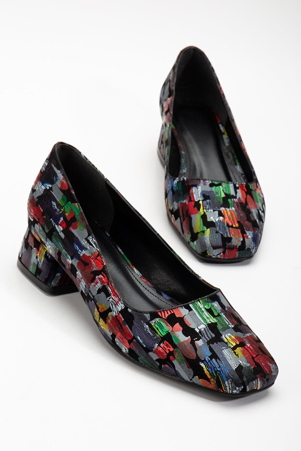 Suins Berthe Model Kadın Orta Topuklu Renkli Ayakkabı