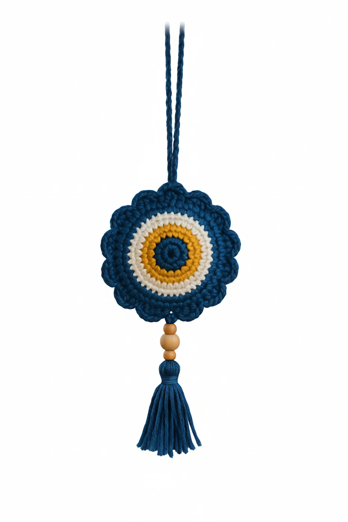 Bebek Amigurumi % 100 El Örgüsü Beşik ve Puset Nazar Boncuğu