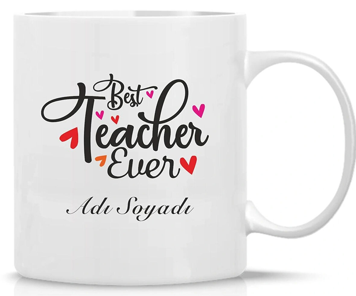 En İyi Öğretmen Kişiye Özel Baskılı Kupa Bardak Best Teacher