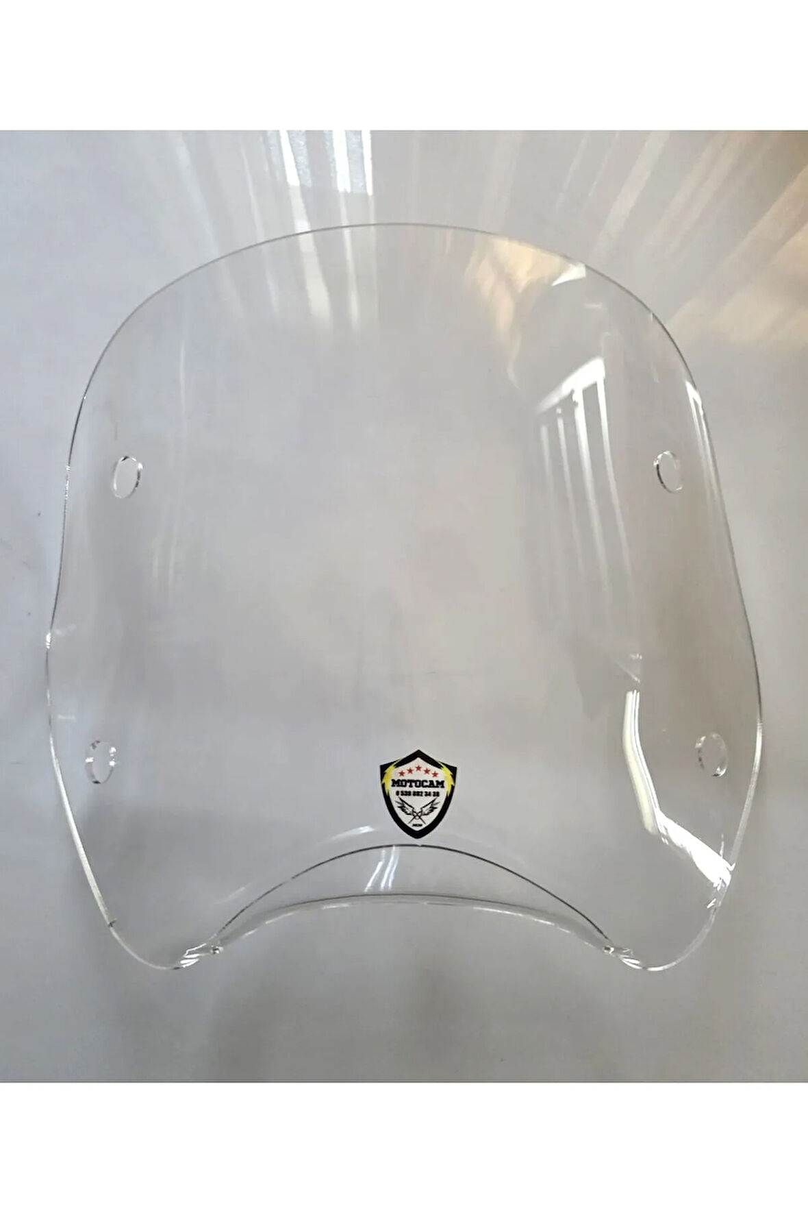 MOTOCAM Piaggio Beverly 500 Ön Uzatma Camı 2001-2007 Model 34cm Şeffaf Renkli 4mm APARATSIZDIR