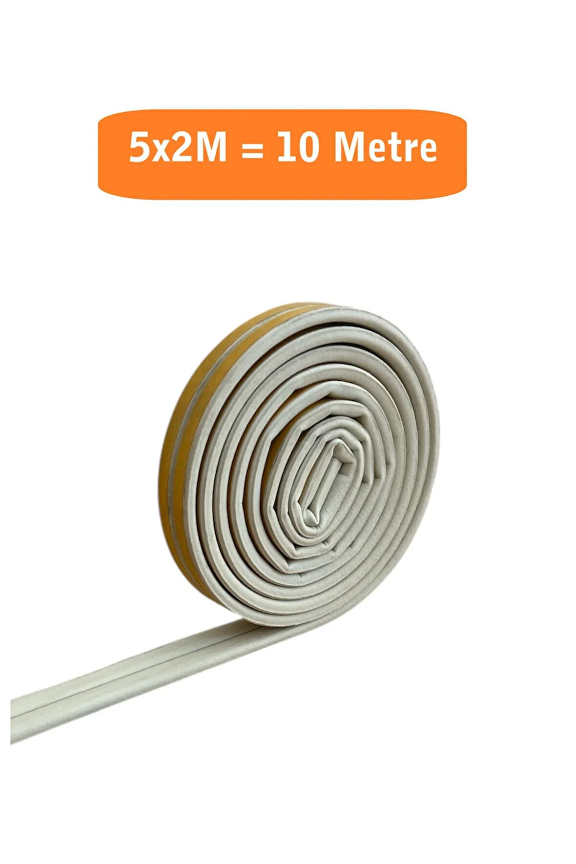 Kapı Pencere Fitili Yapışkanlı (Beyaz) Kapı Pencere Bandı Bantları 5x2 Metre= 10 Metre