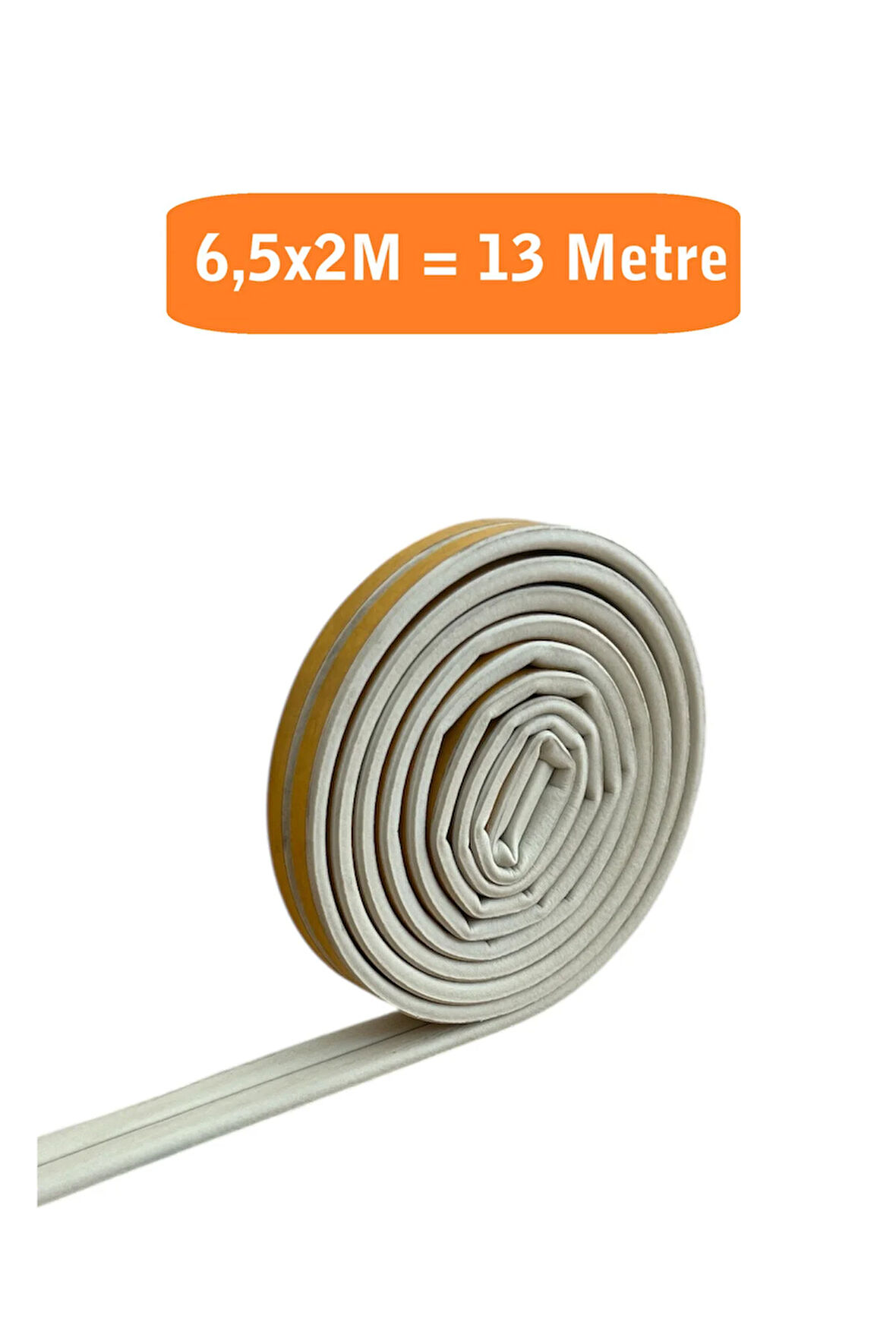 Kapı Pencere Fitili Yapışkanlı (Beyaz) Kapı Pencere Bandı Bantları 6,5x2 Metre= 13 Metre