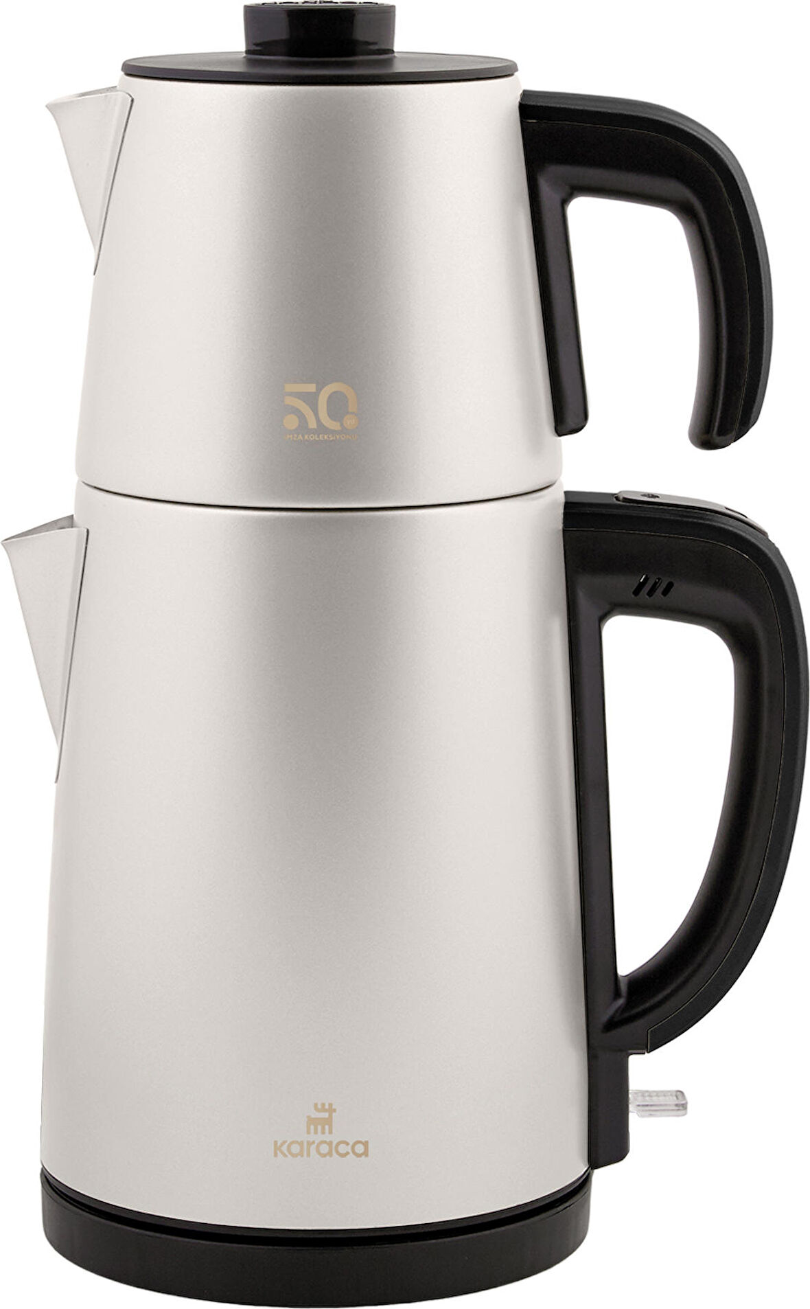 Karaca Gastro Dem 2 in 1 Çelik Inox Çay Makinesi ve Su Isıtıcı Stargold 50.Yıl Özel Koleksiyonu