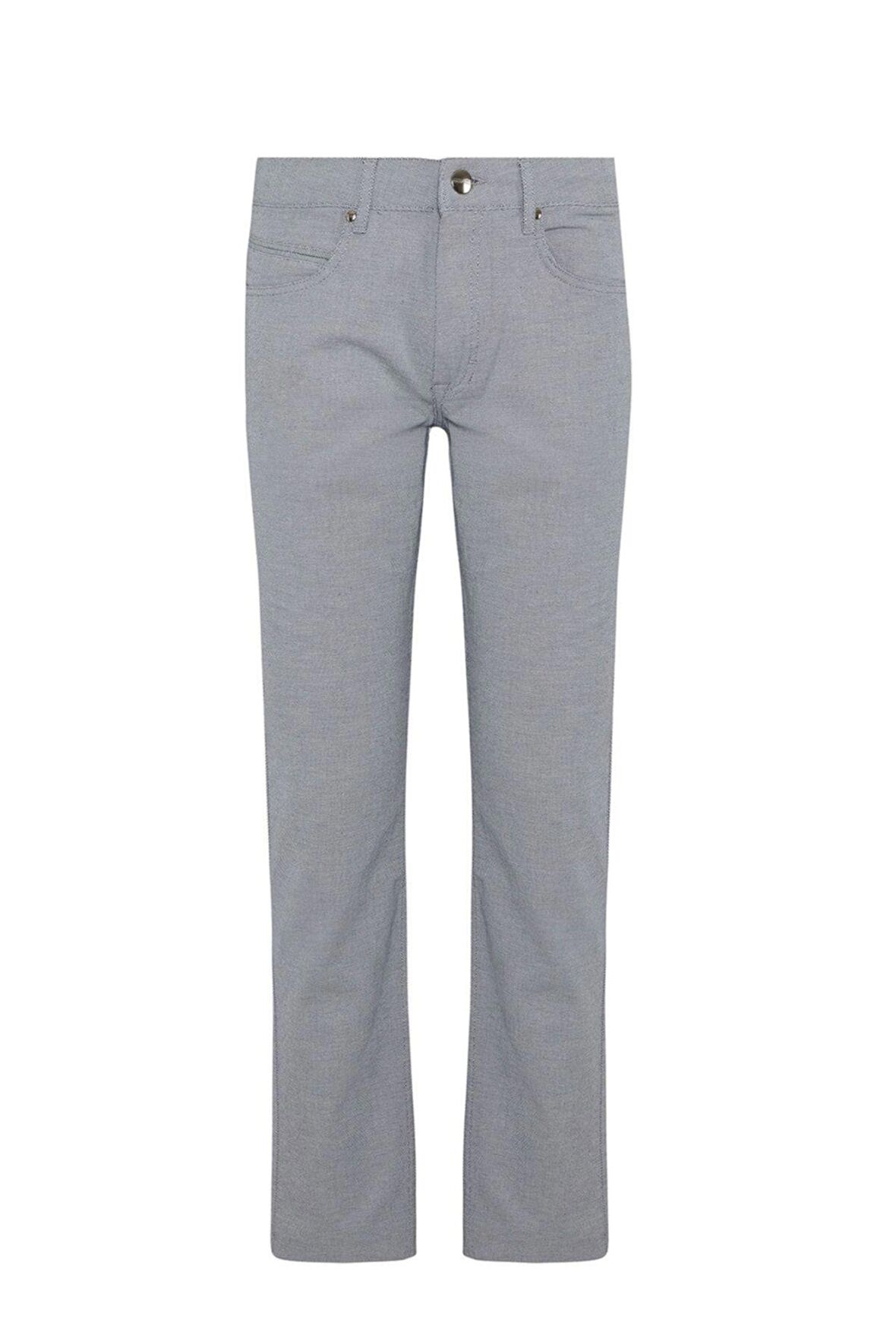 Lacivert Desenli Regular Pantolon | 34
