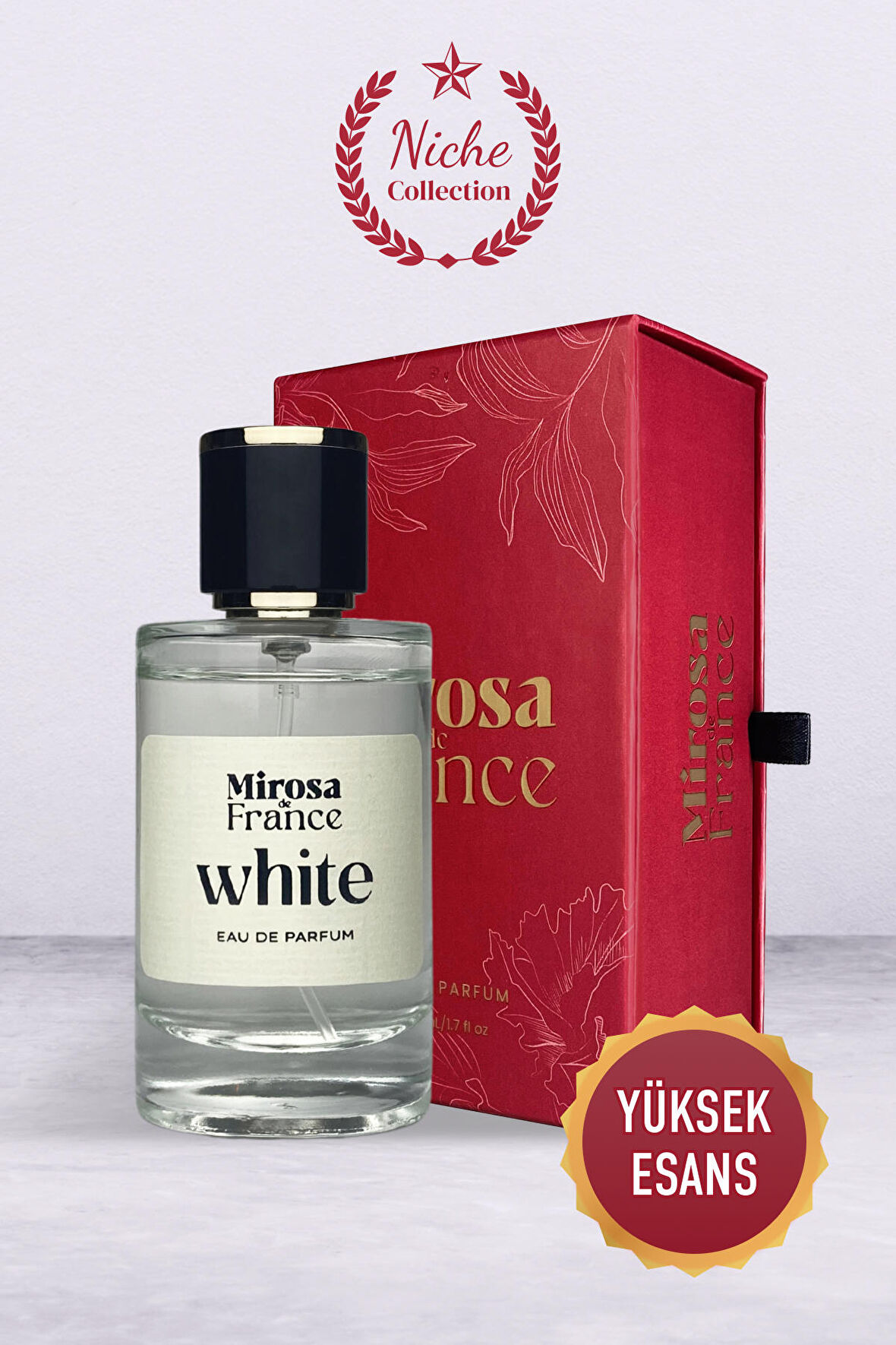 Mirosa de France White Niche Collection Yüksek Kalıcı Kadın Parfum Bright Crystal EDP Premium Kutu 50ml N113