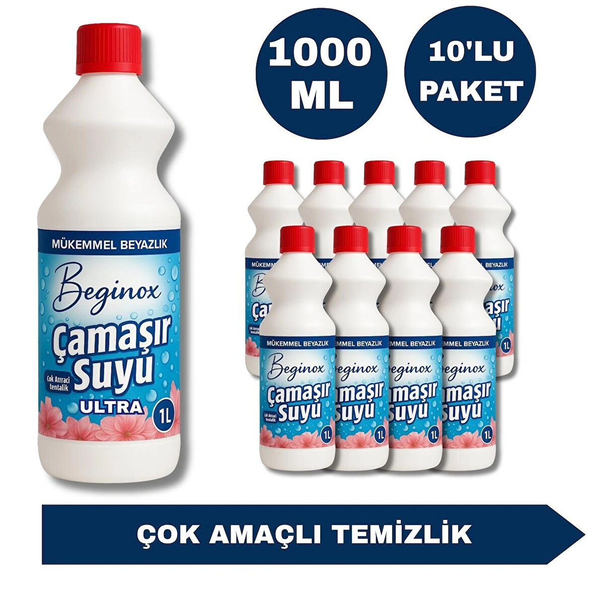 Çamaşır Suyu 1 L 10'lu Paket (Avantak Paketi)