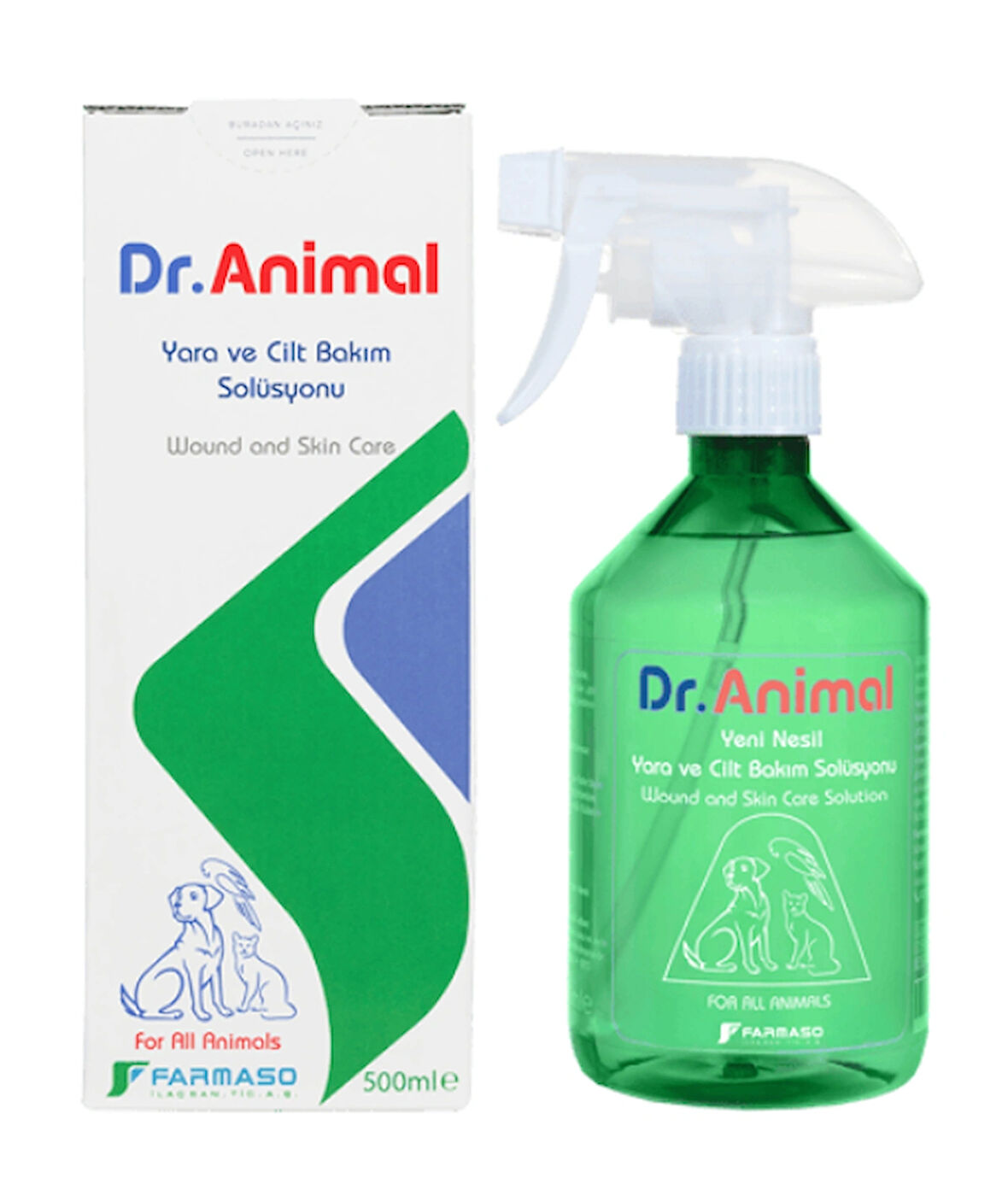 Dr. Animal Yara ve Cilt Bakım Solüsyonu 500 ml