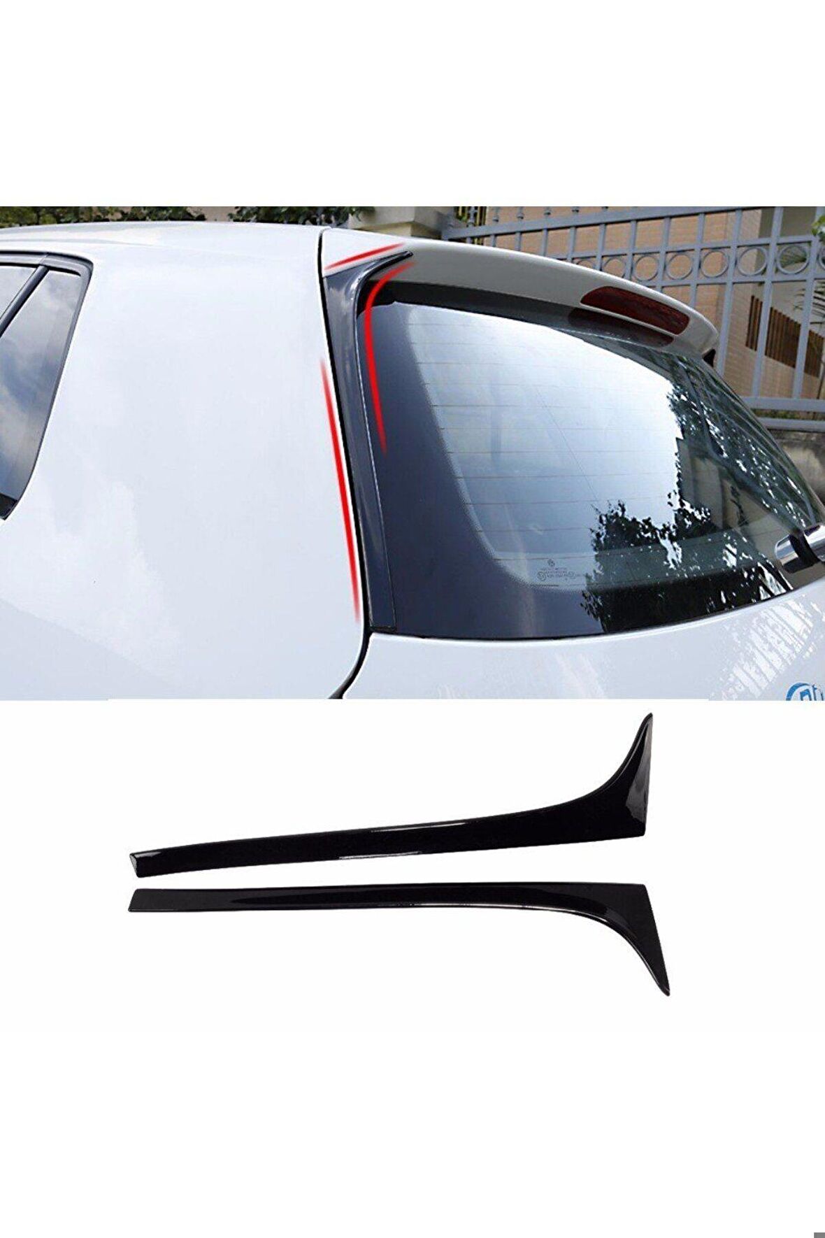 Volkswagen Golf 7 Spoiler Kenar Çıtası Parlak Siyah