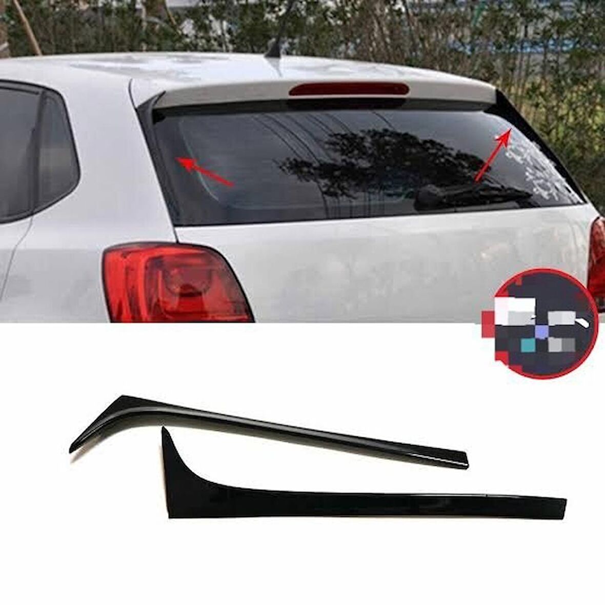 Volkswagen polo spoiler çıtası 2011-2018 parlak siyah