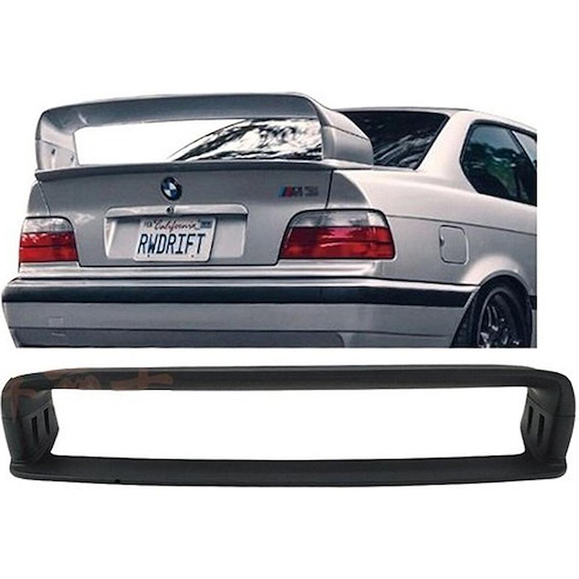 Bmw E36 Bagaj Üstü Spoiler Yüksek Piano black