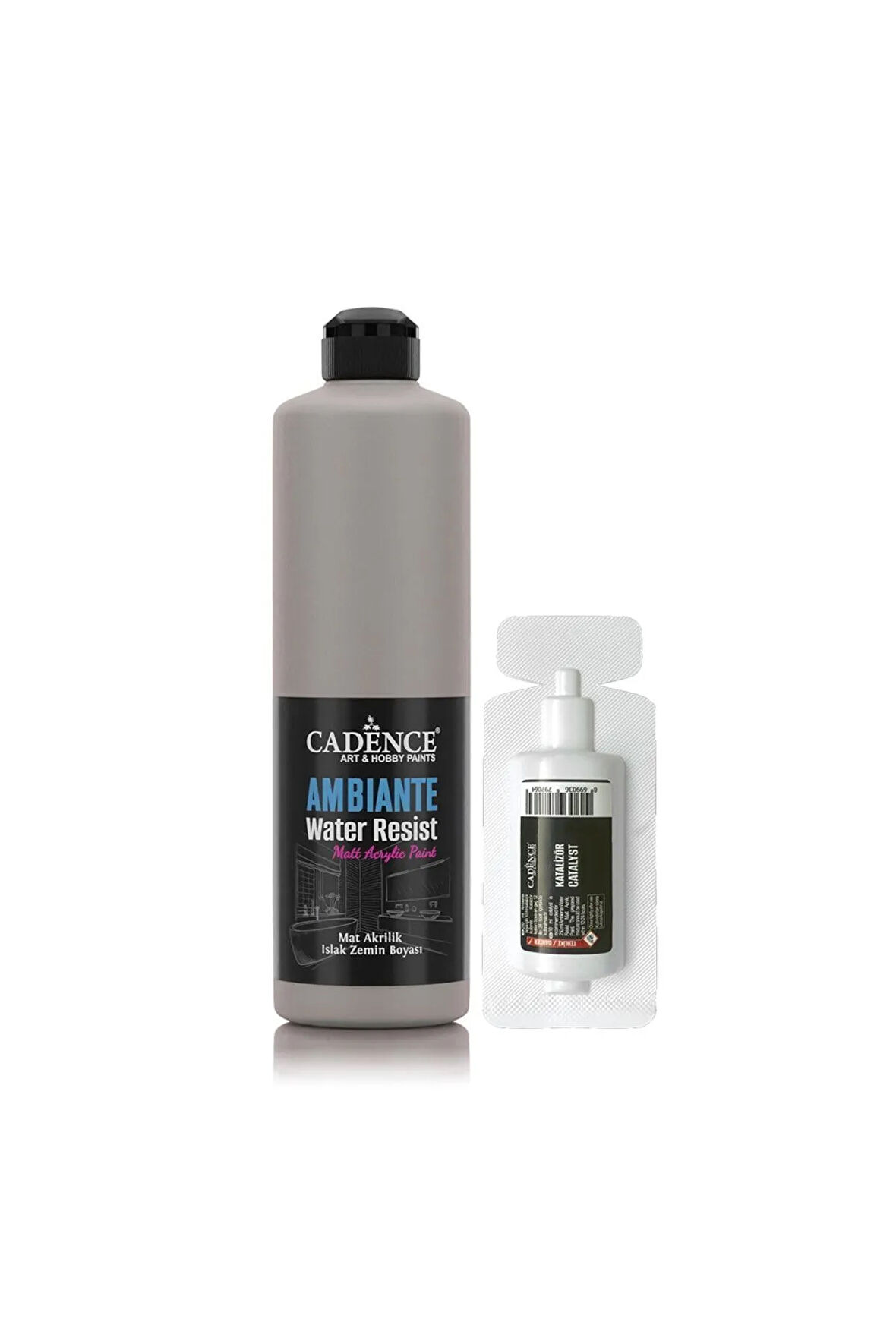 Ambiante Suya Dayanıklı Akrilik Boya Aw-19 Zivon Gri 500ml + Katalizör 20gr