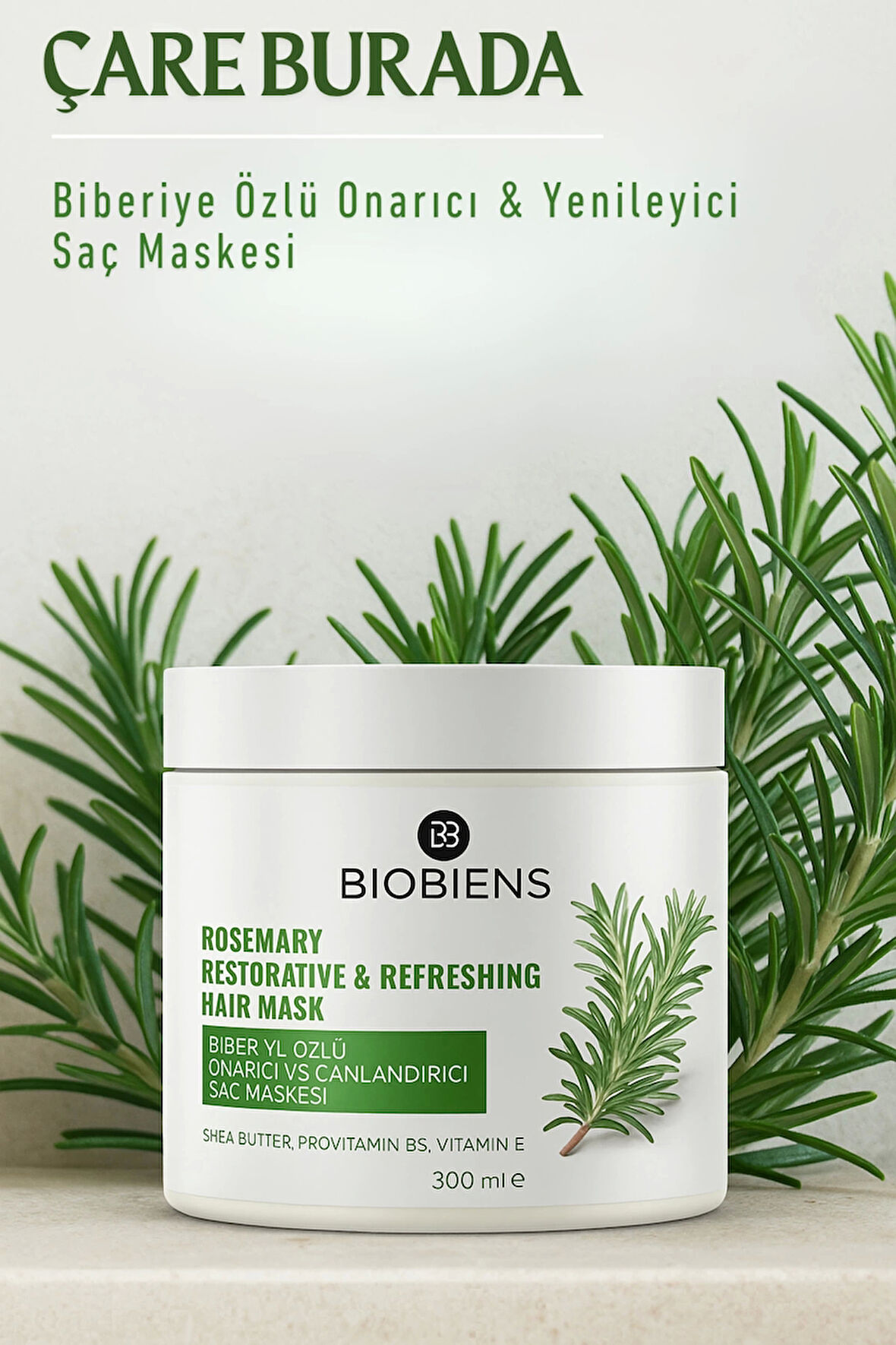 Biobiens - Biberiye Özlü Saç Maskesi 250 Ml (Onarıcı & Yenileyici)