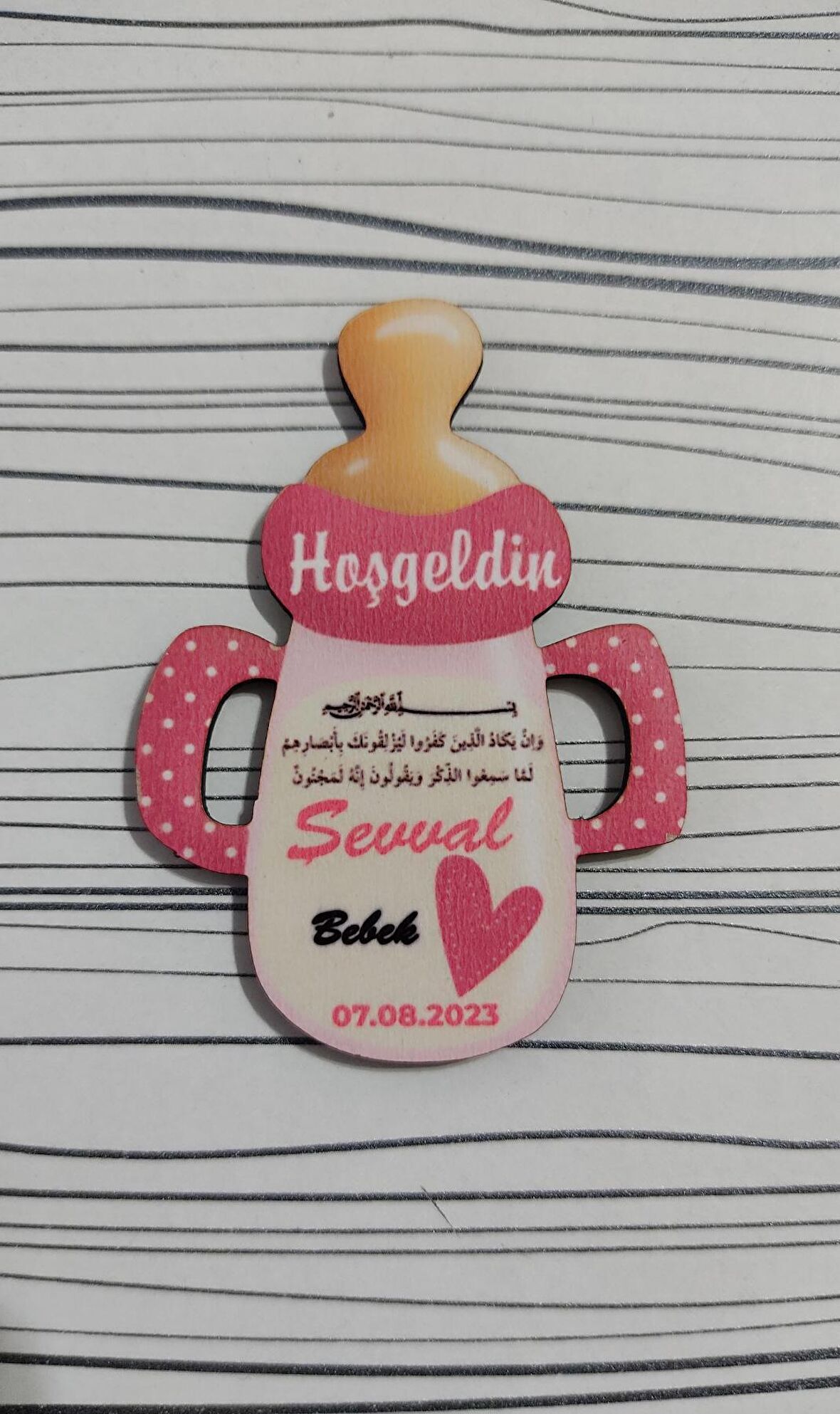 8 CM Biberon Hoşgeldin Magnet 25 Adet