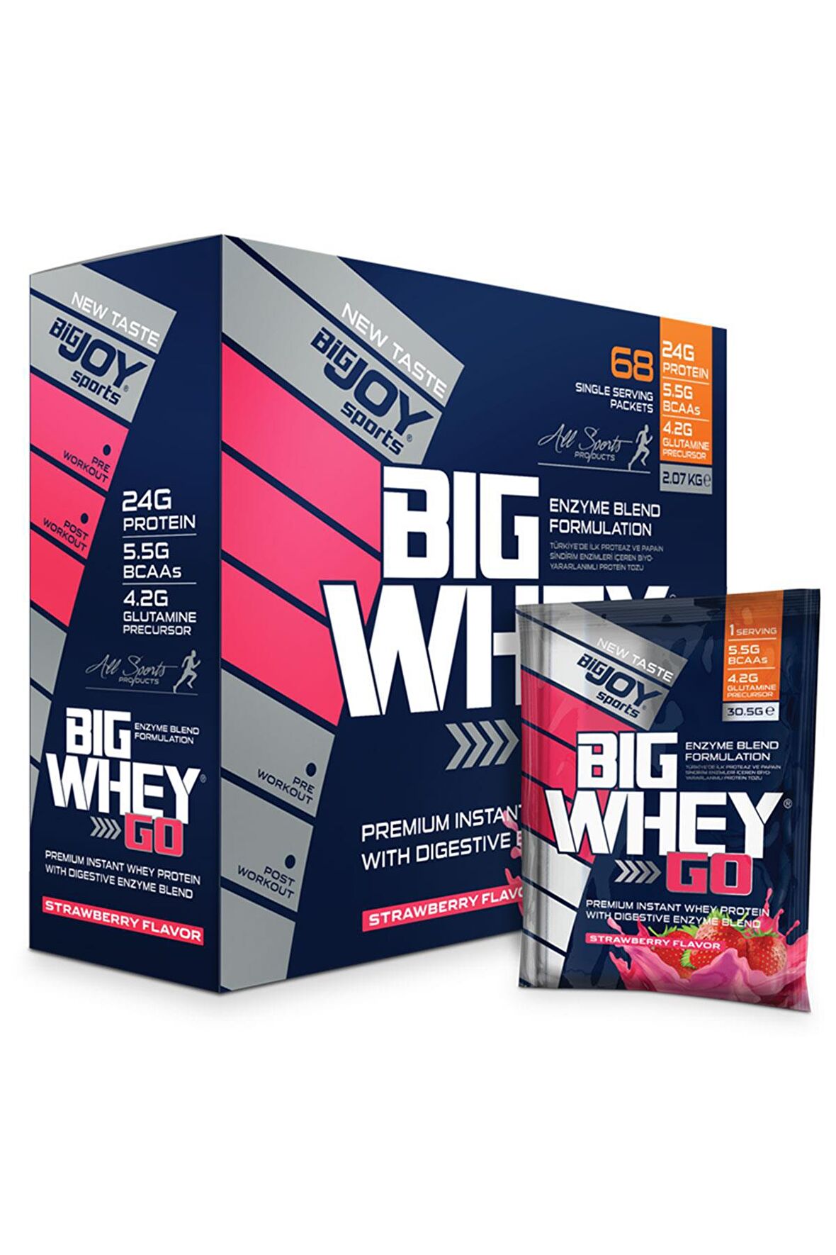 Bigjoy Sports Bigwheygo Whey Protein Tozu 68 Servis Çilek Aroma