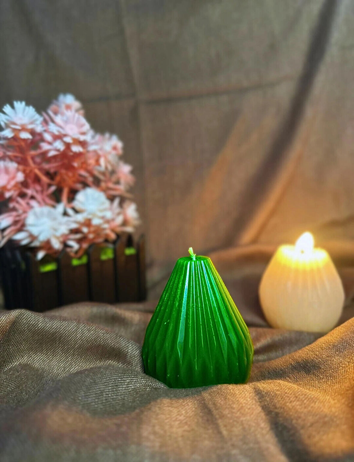 Biom Gül Kokulu Soya Mum - Doğum Günü - Sevgililer Günü - Dekorasyon - Hediyelik - Aromaterapi