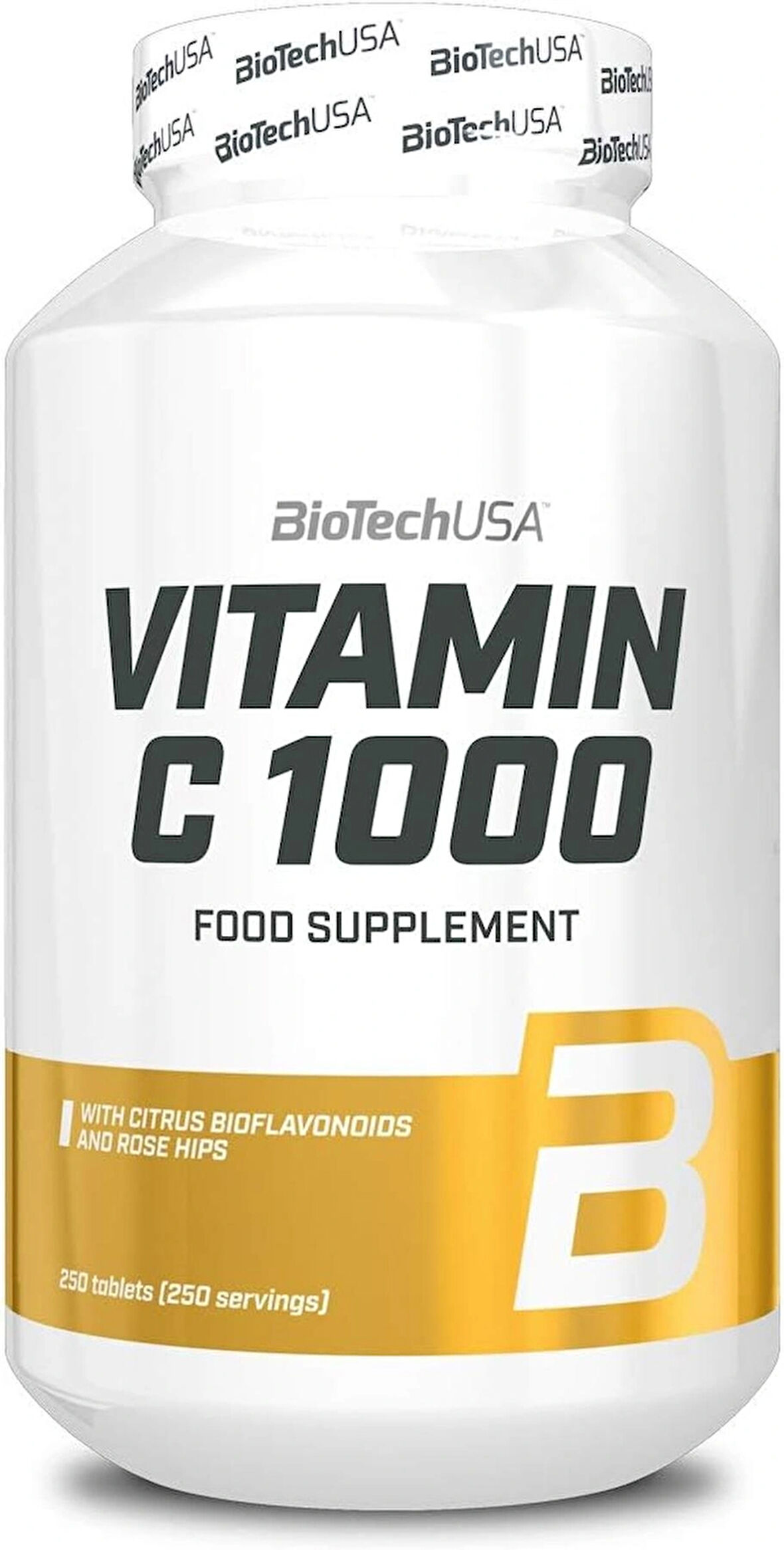 Biotech USA Vitamin C 1000 Rosehip and base flower powder Bioflavonoids 250 Tablet