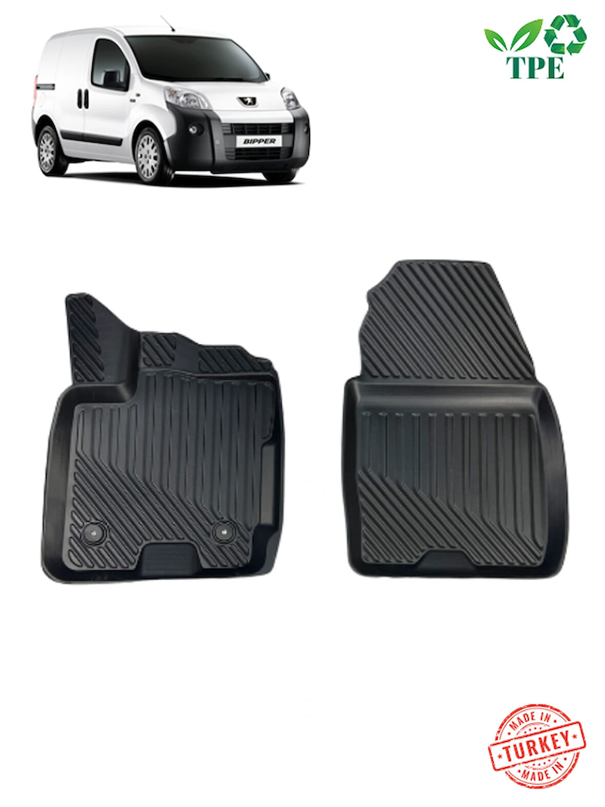 Peugeot Bipper Cargo Ön İki Parça Oto Paspas
