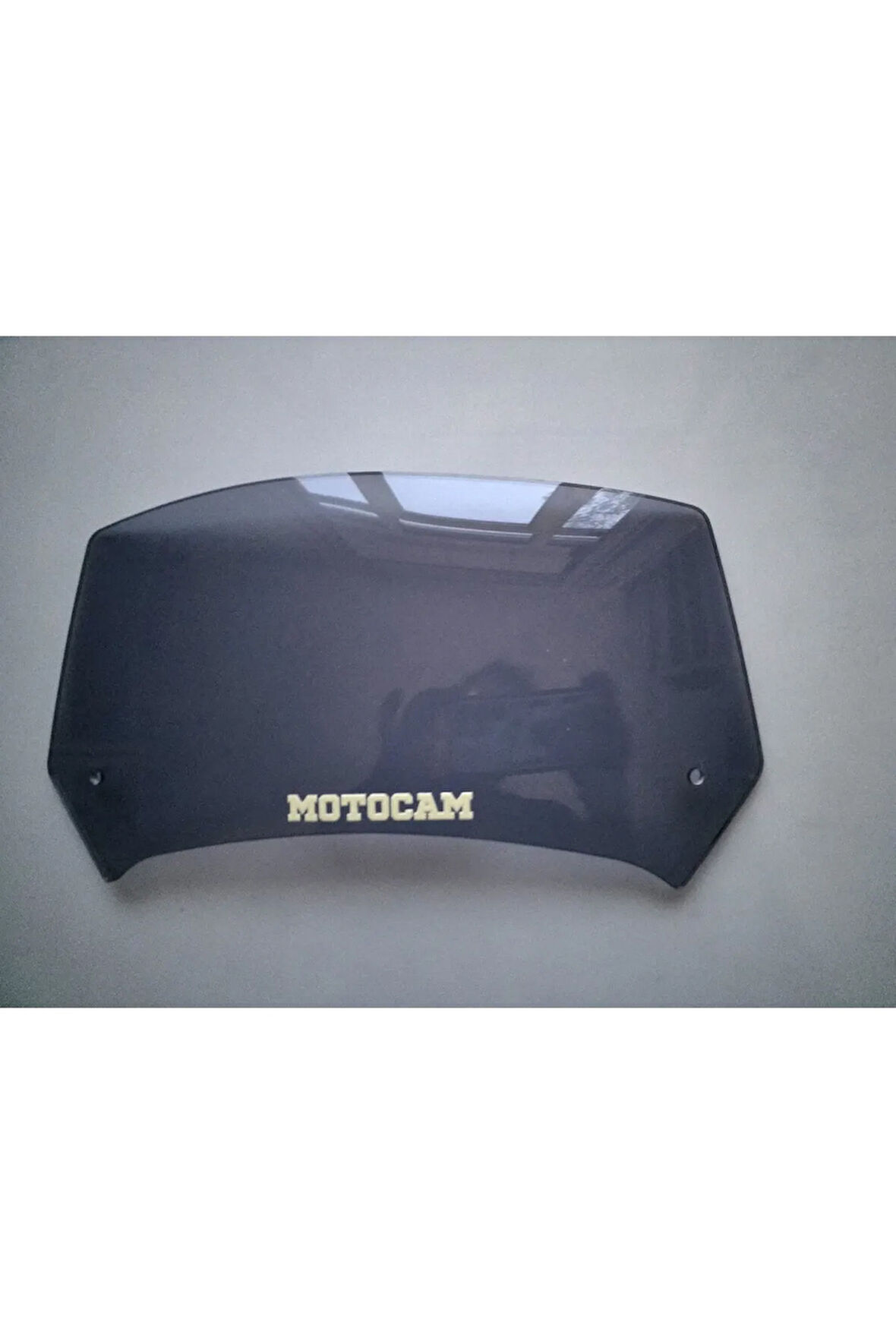 MOTOCAM Rüzgar Saptırıcı Deflektör Camı 1 Delikli 35x15cm Füme Renkli   (APARATSIZDIR)
