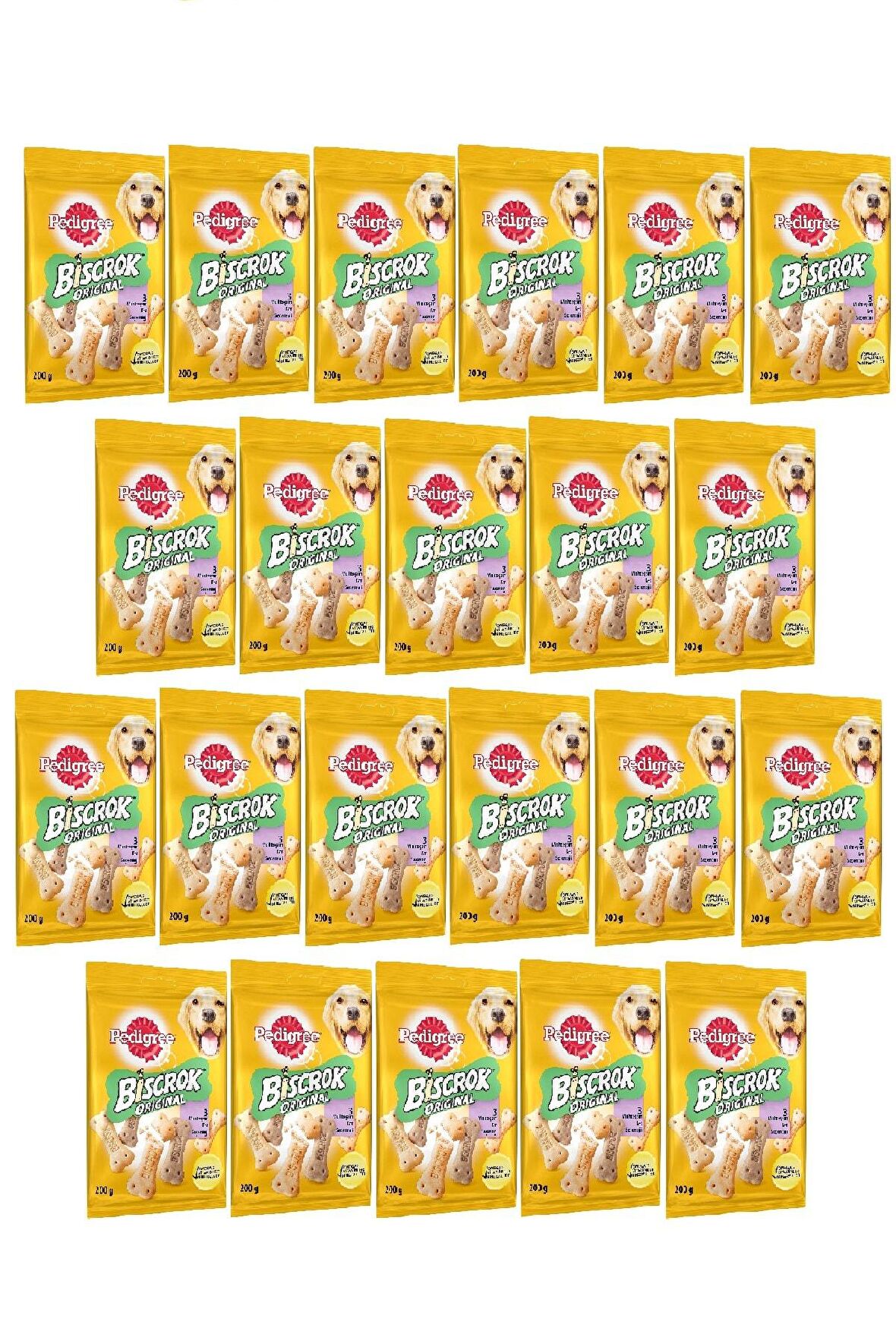 Pedigree Biscrok Köpek Ödül Bisküvi 200 gr X 22 Adet Orjinal Koli