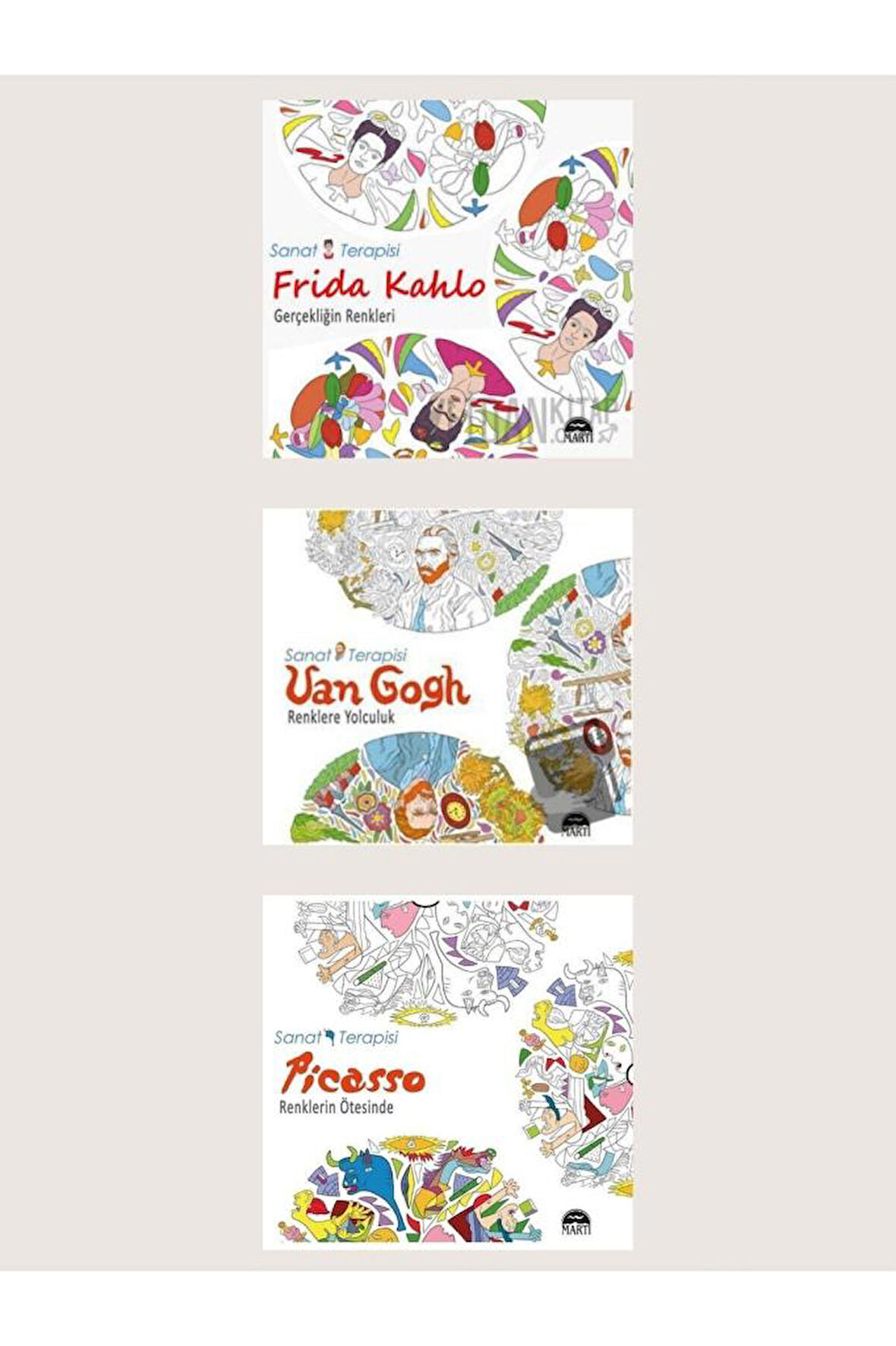 Sanat Terapisi Yetişkin Boyama Kitabı 3 lü Set