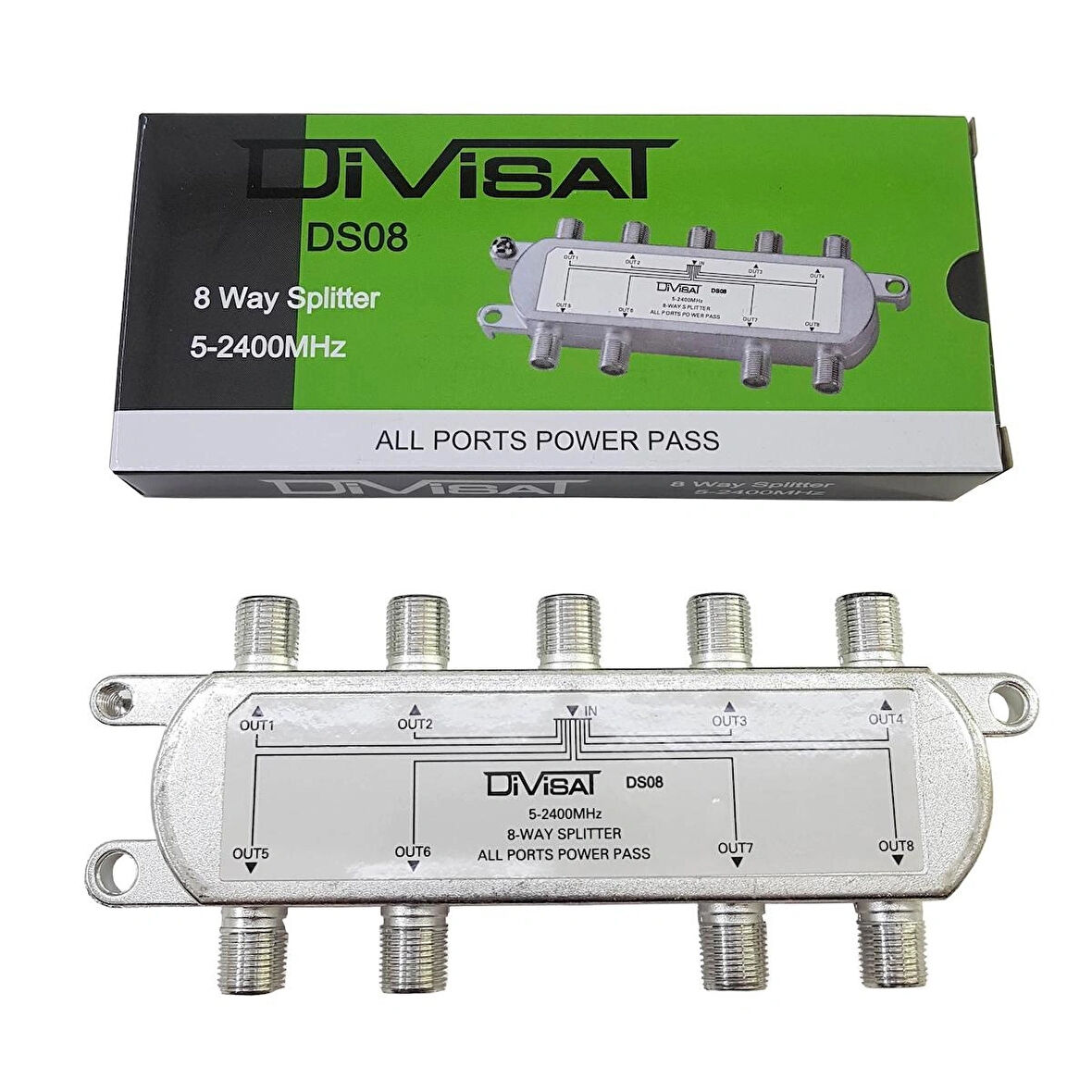 Divisat 1 Giriş 8 Çıkış 1/8 Splitter 5-2400