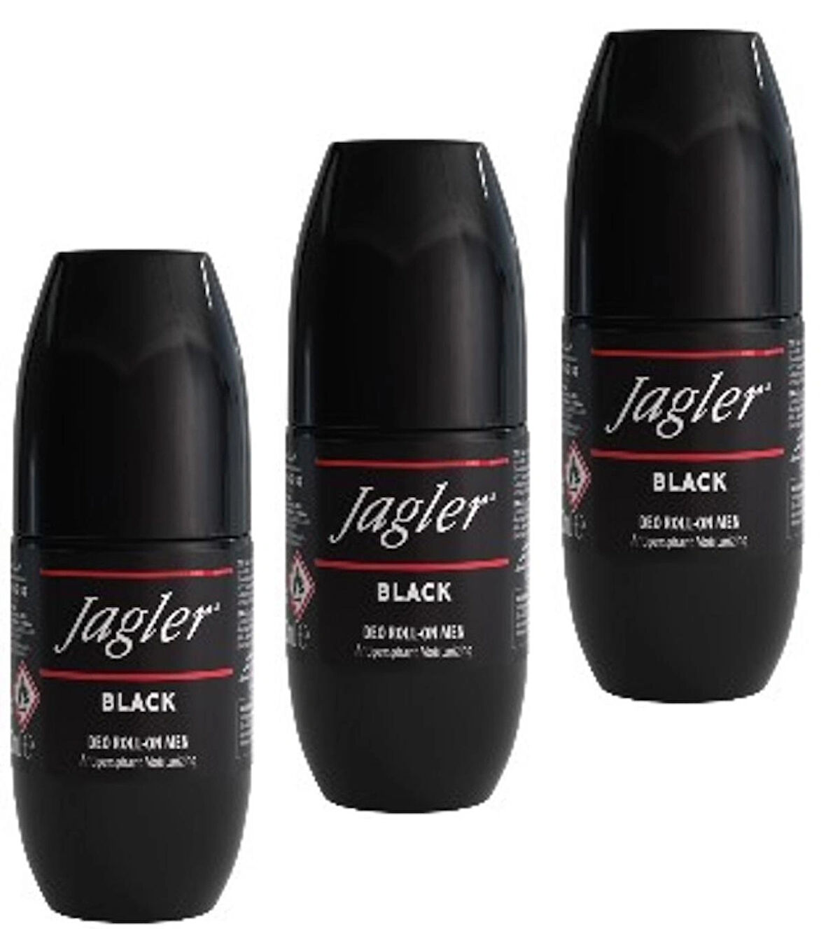 Jagler Black Roll-On Deodorant 50 ml – Kalıcı Koruma ve Şık Koku 3 ADET