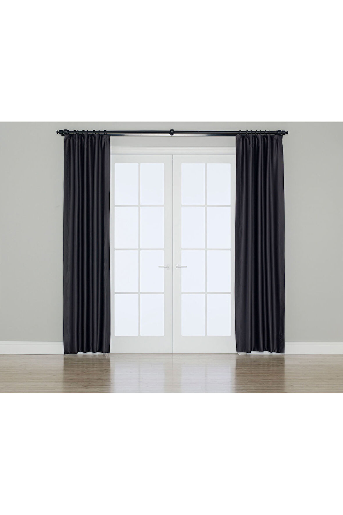 Gauze Fabric Design Blackout Antrasit KARARTMA ÖZELLİKLİ FON PERDE 275 x 270