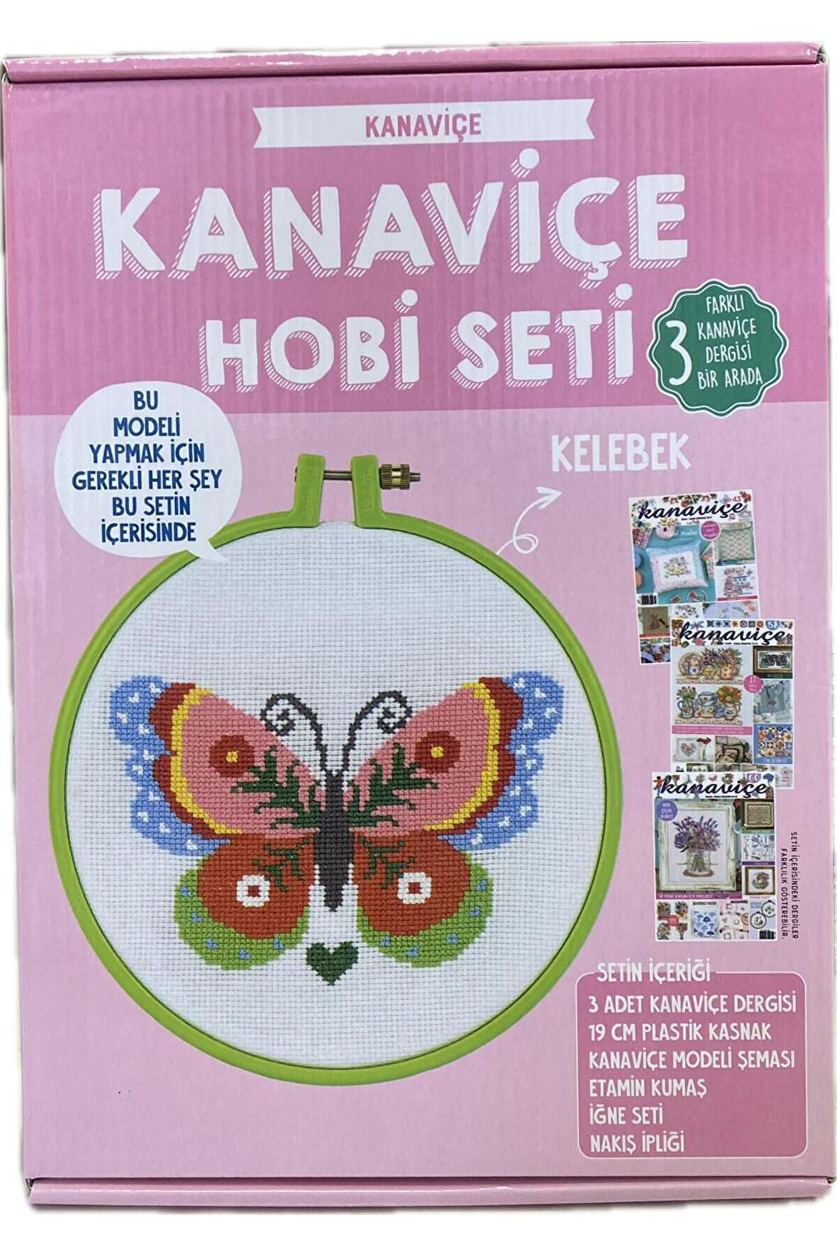 Kanaviçe Dergisi 3Farklı Sayı Ve Kanaviçe Nakışı Kiti Kelebek Hobi Seti Tüm Malzemeler İle