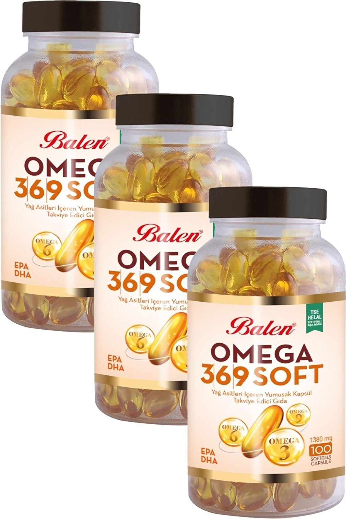 Omega 3-6-9 1380 Mg 100 Kapsül X 3 Adet