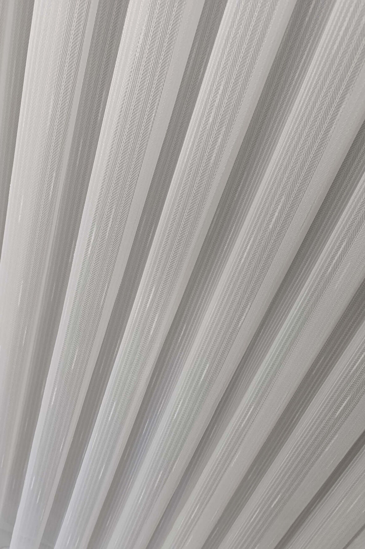 Taç Krep Şerit Balıksırtı Şantuklu Tül Perde | 1x3 En Sık Pile Tül Perde