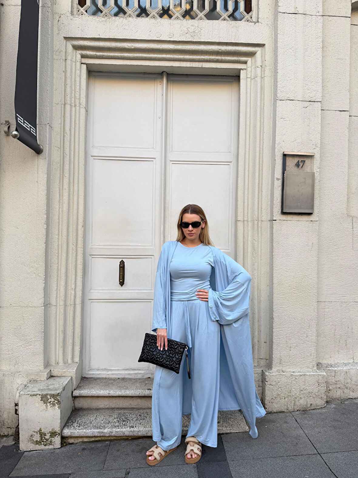 Kadın Viskon 3’lü Takım – Kimono + Beli Lastikli Salaş Pantolon + Kısa Kol (Tshirt) – 8 Renk