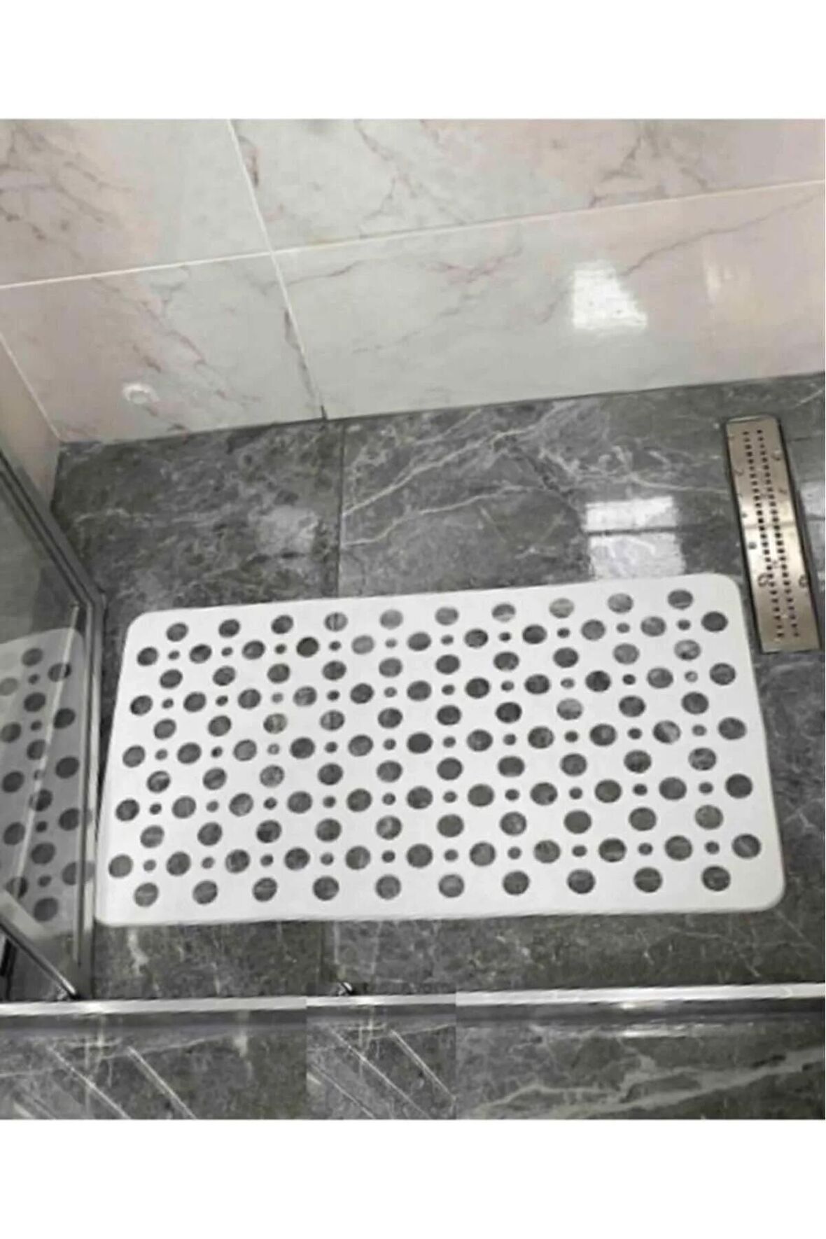 Vantuzlu Banyo Duş Kaydırmazı Beyaz Renk